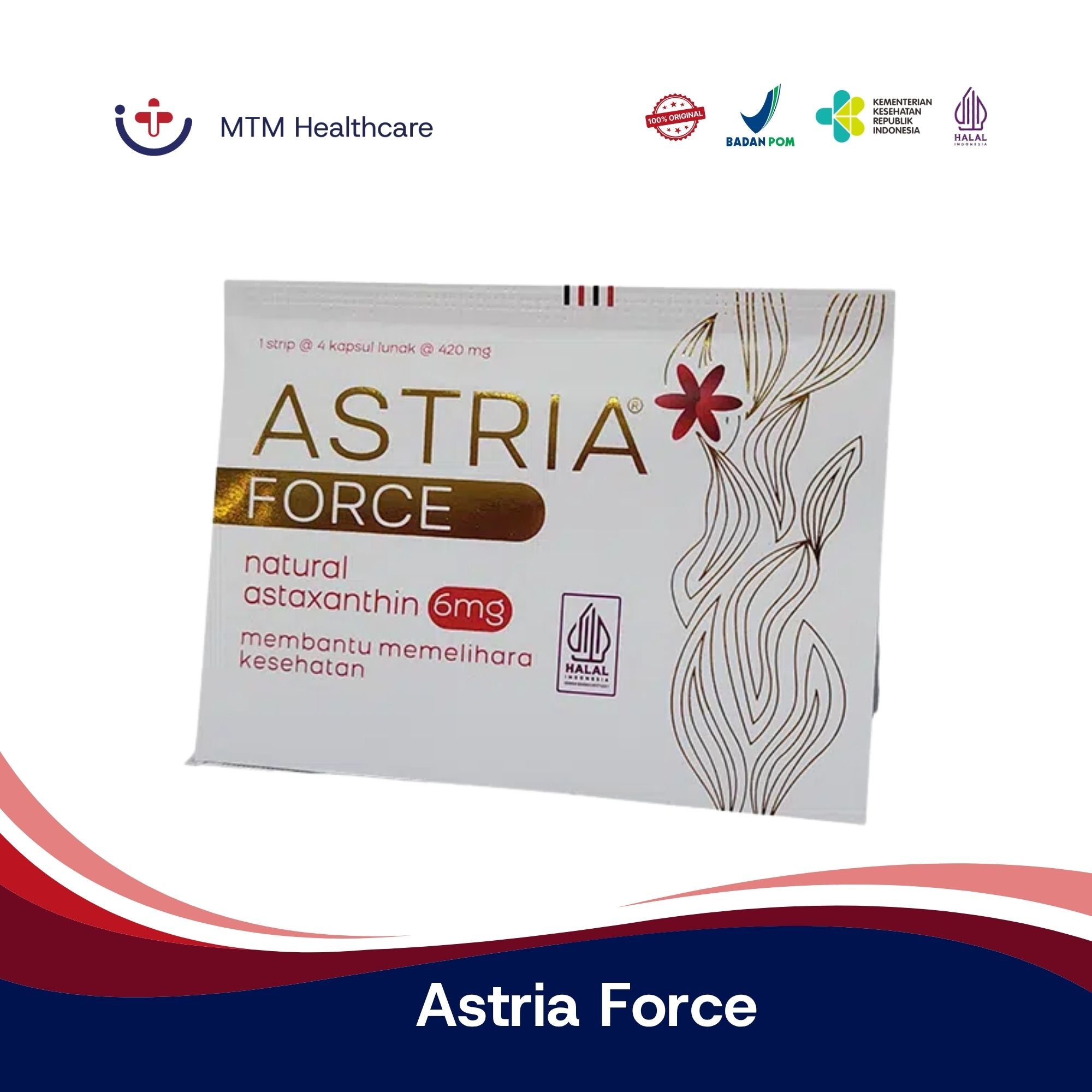 Astria Force Astaxanthin 6Mg isi 12 tablet vitamin suplemen