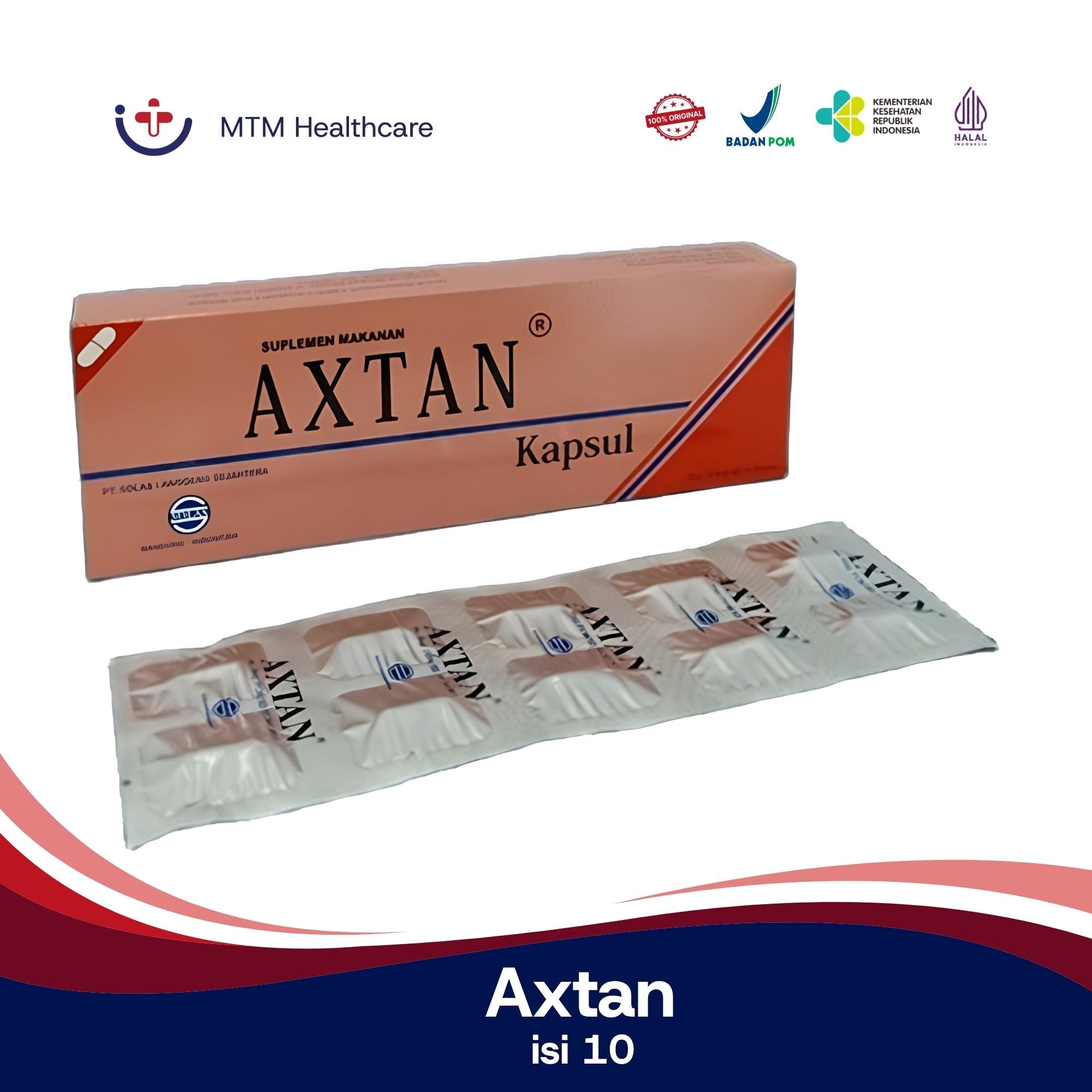 Axtan Strip Isi 10 Tablet Astaxanthin