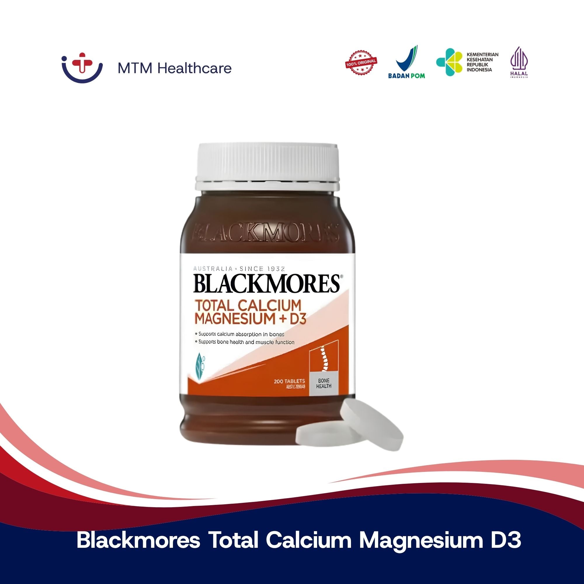 Blackmores Total Calcium Magnesium D3 Isi 125 Tablet Original