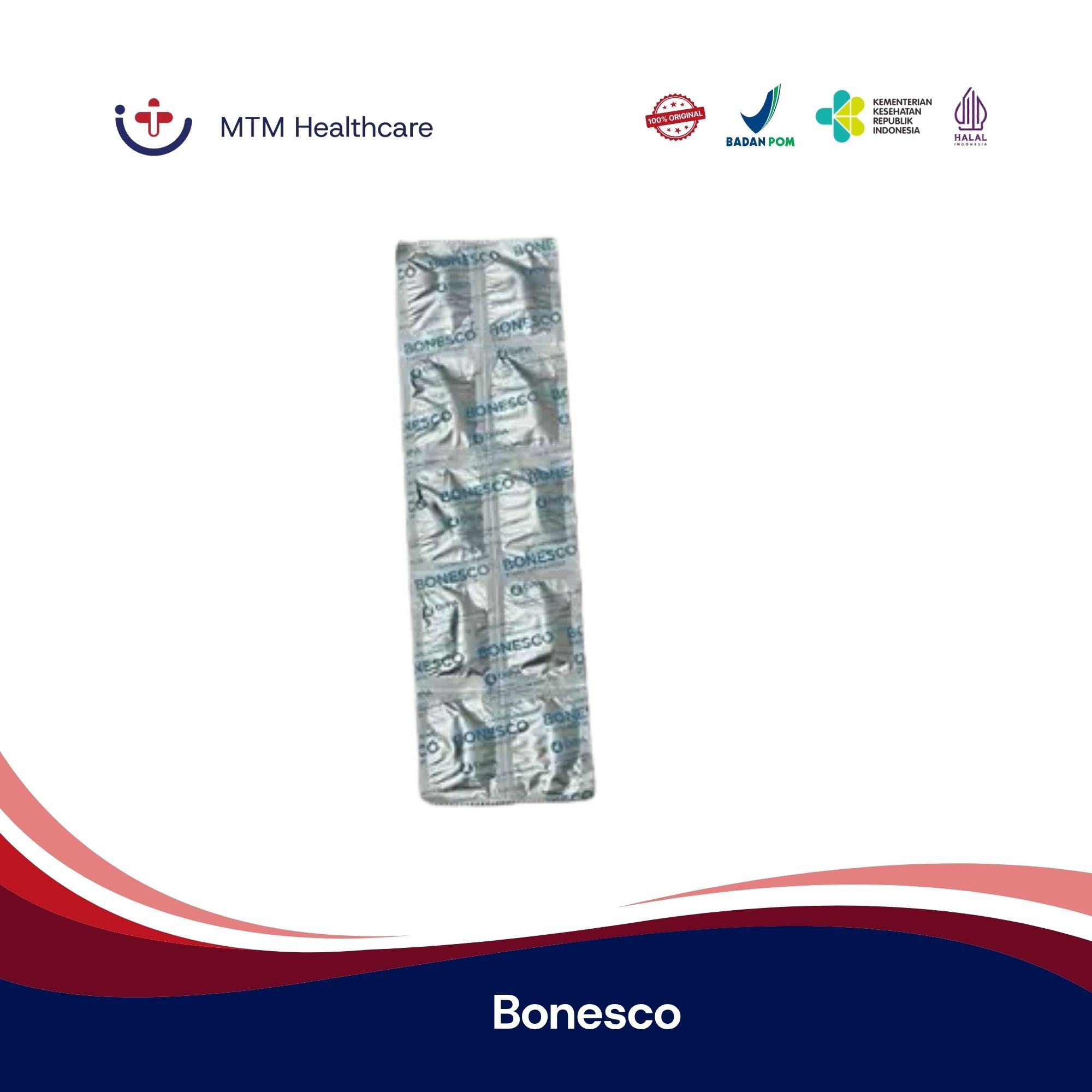 Bonesco Strip Isi 10 Tablet Vitamin Suplemen