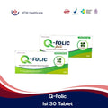 Q-Folic Q Folic Box Isi 30 Tablet Vitamin Suplemen Kehamilan