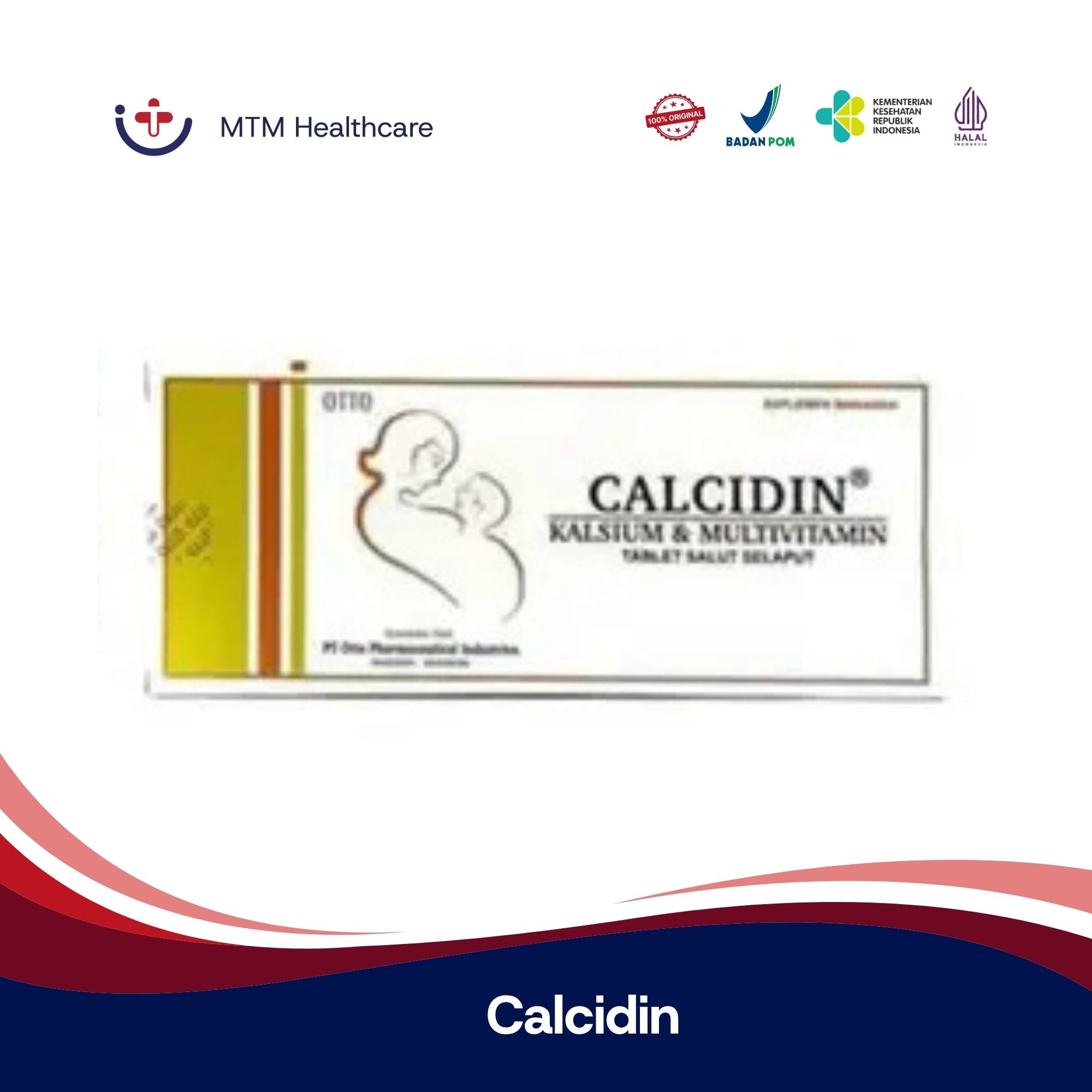 Calcidin Box Isi 100 Tablet Vitamin Suplemen
