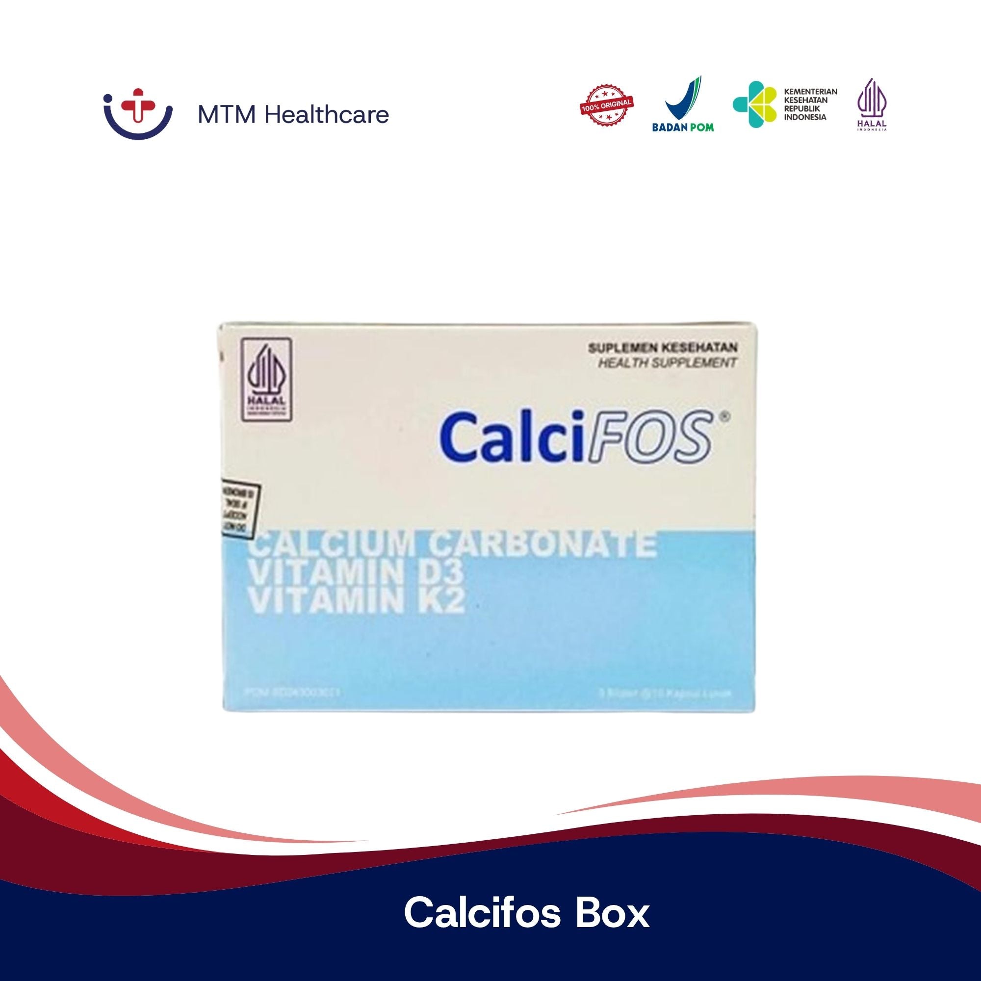 Calcifos Box Isi 30 Tablet Vitamin Suplemen