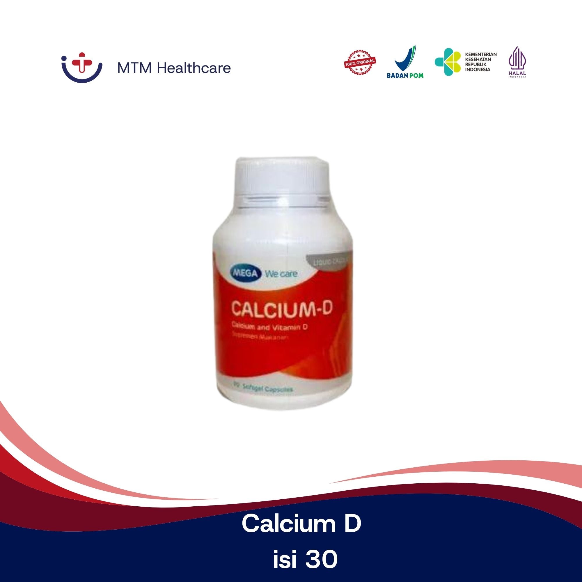 Mega We Care Calcium D isi 30 Tablet Vitamin Suplemen