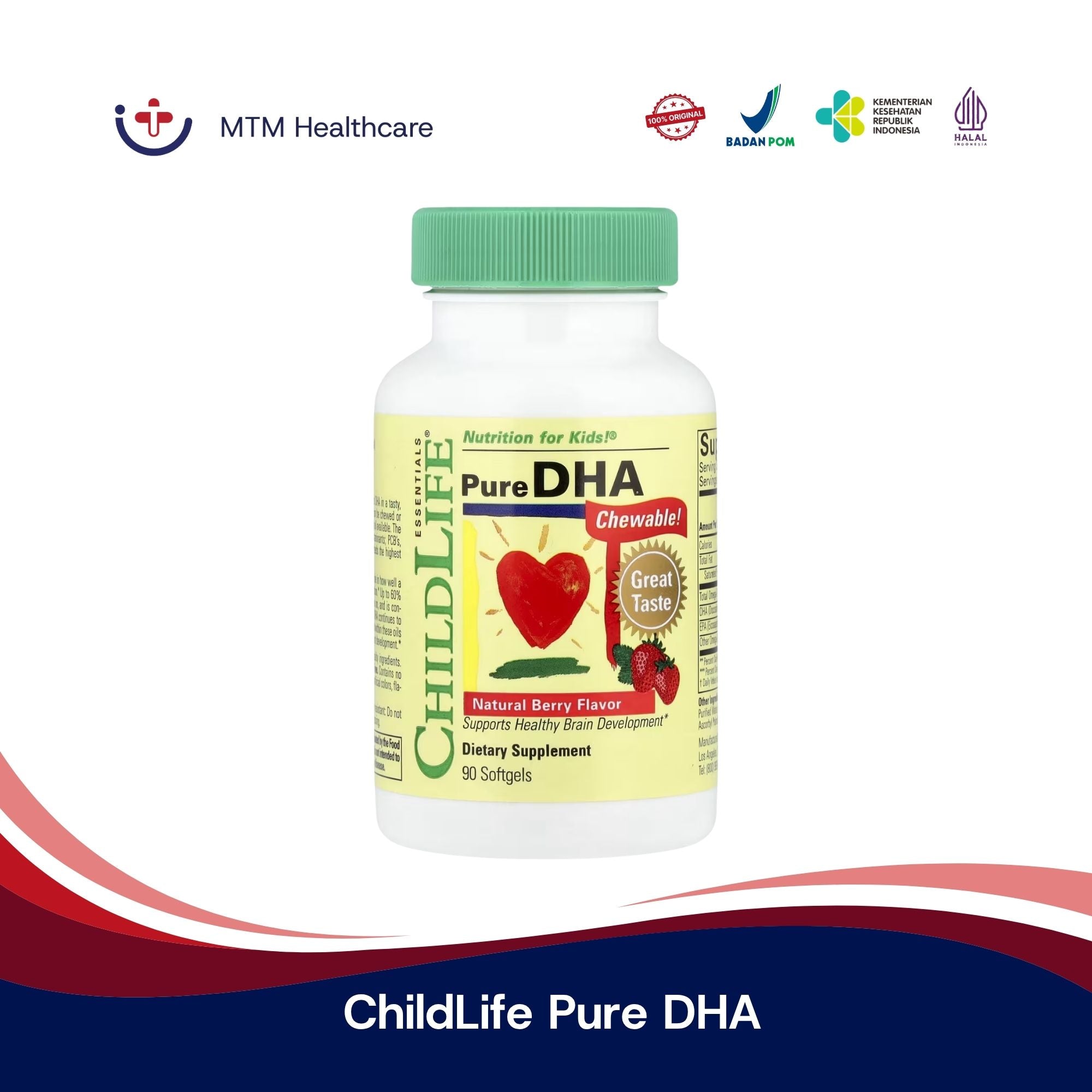 ChildLife Essentials Pure DHA 90 SoftGels Original BPOM