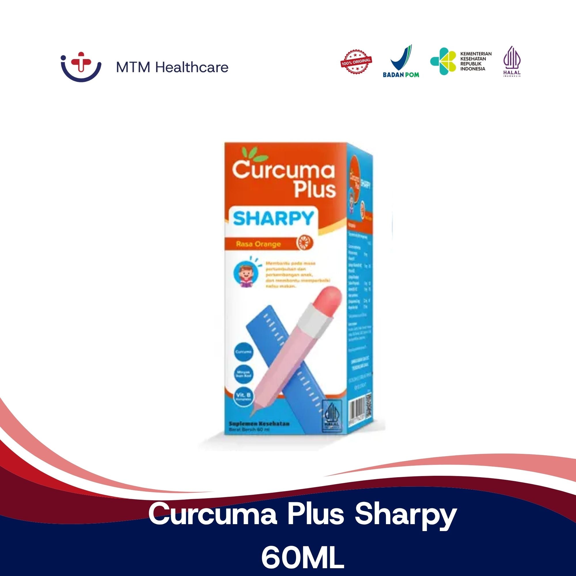 Curcuma Plus Sharpy 60ML Rasa Jeruk