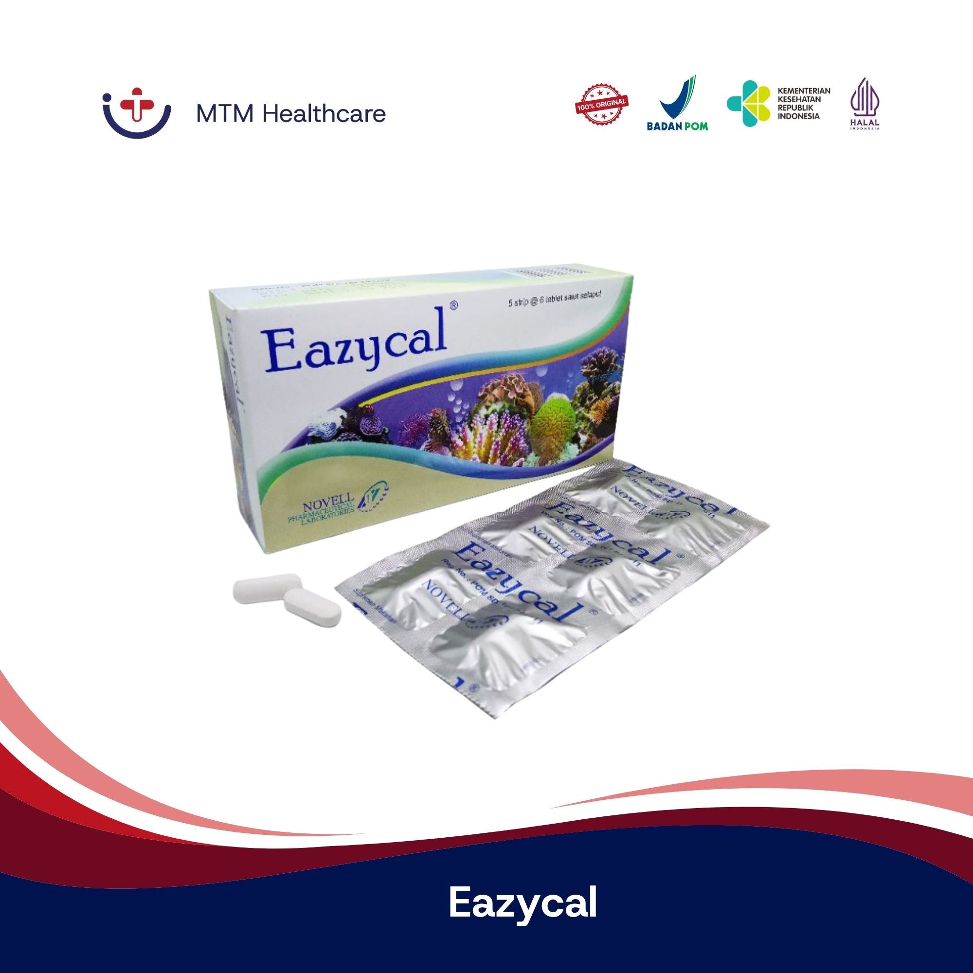 Eazycal Box Isi 30 Tablet Suplemen Kesehatan