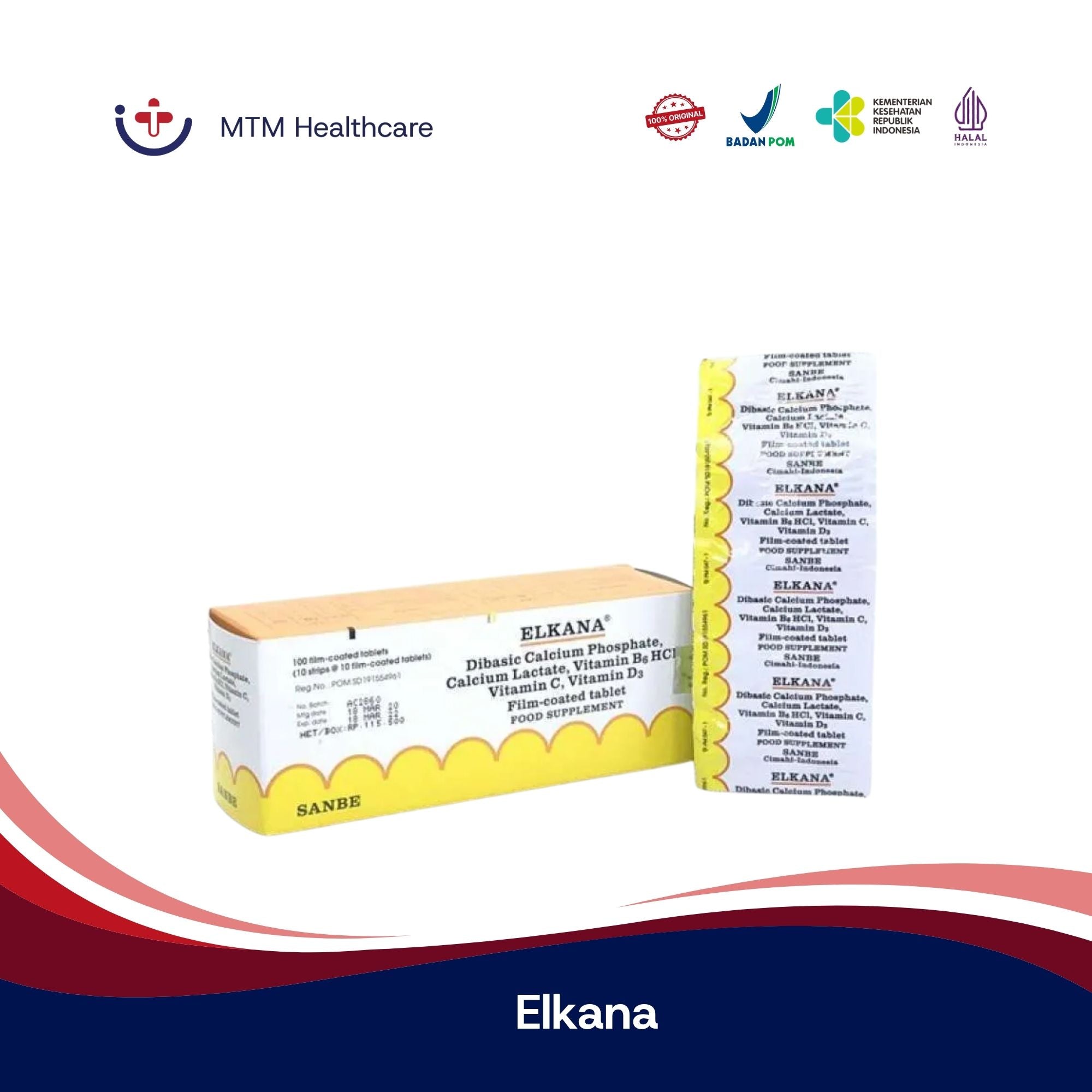 ELKANA Box 100 Tablet Multivitamin - Suplemen Kesehatan