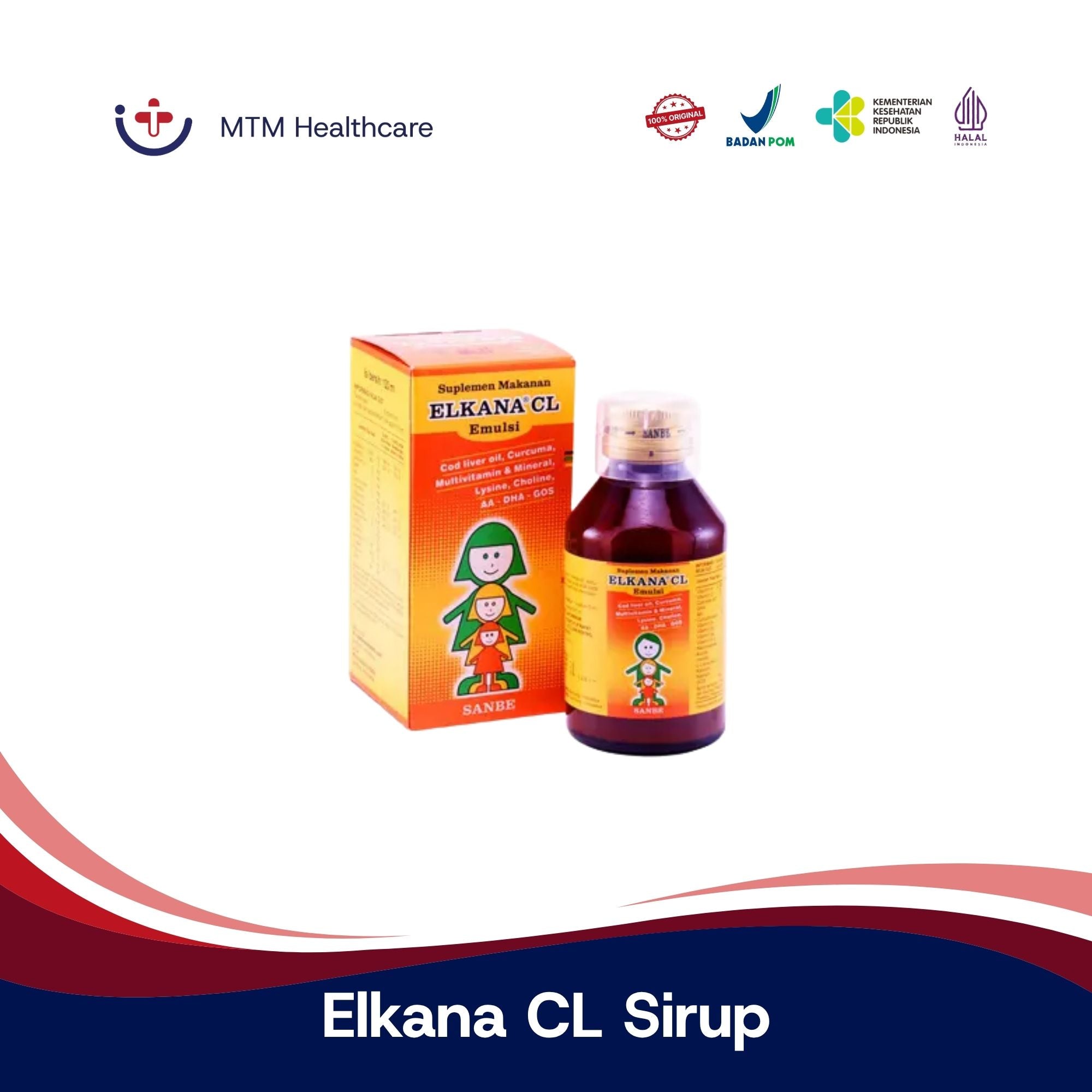 Elkana CL Emulsion Memenuhi Kebutuhan Multivitamin & Mineral - 120ml