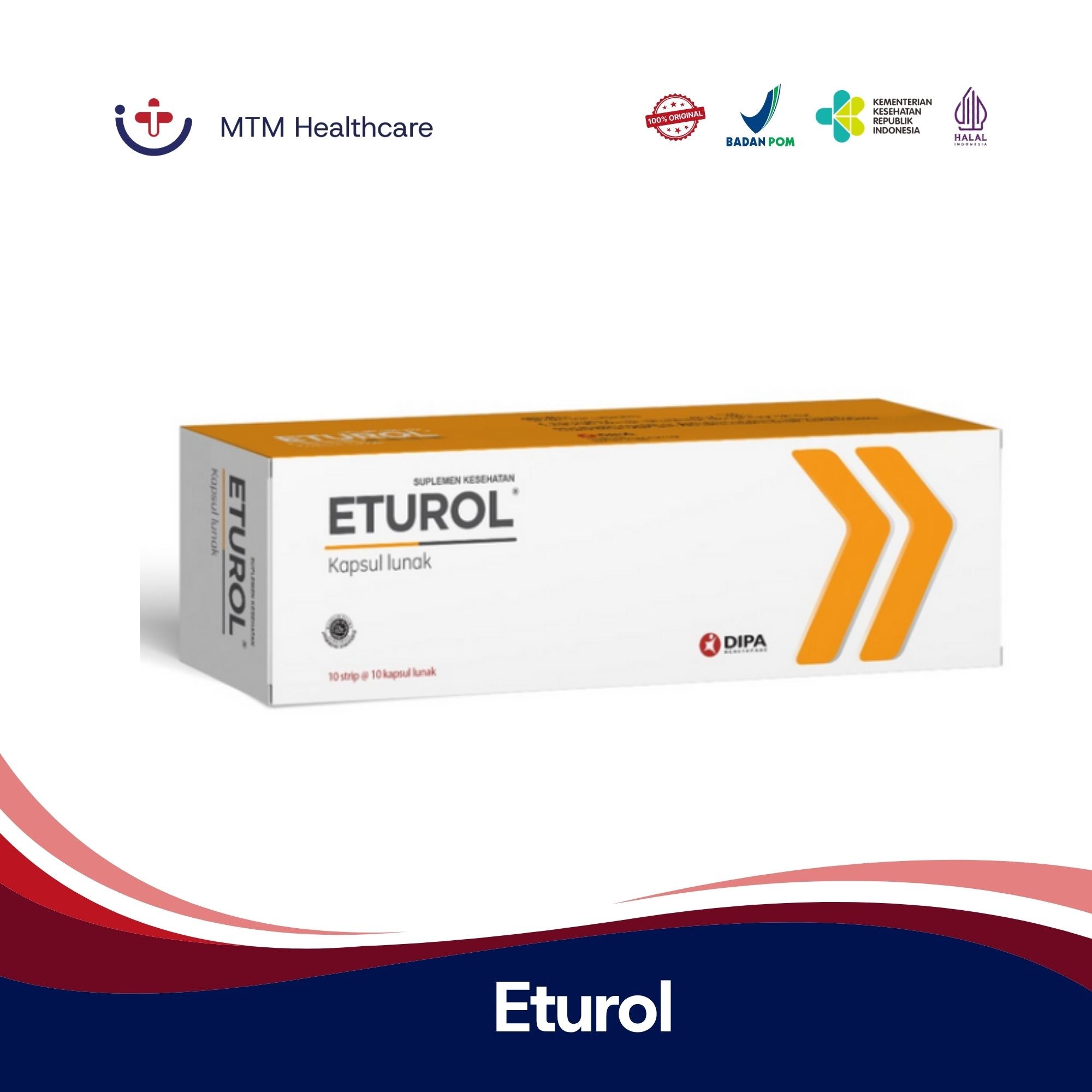 Eturol Box 400IU Isi 100 Tablet Kapsul Vitamin E untuk Kulit