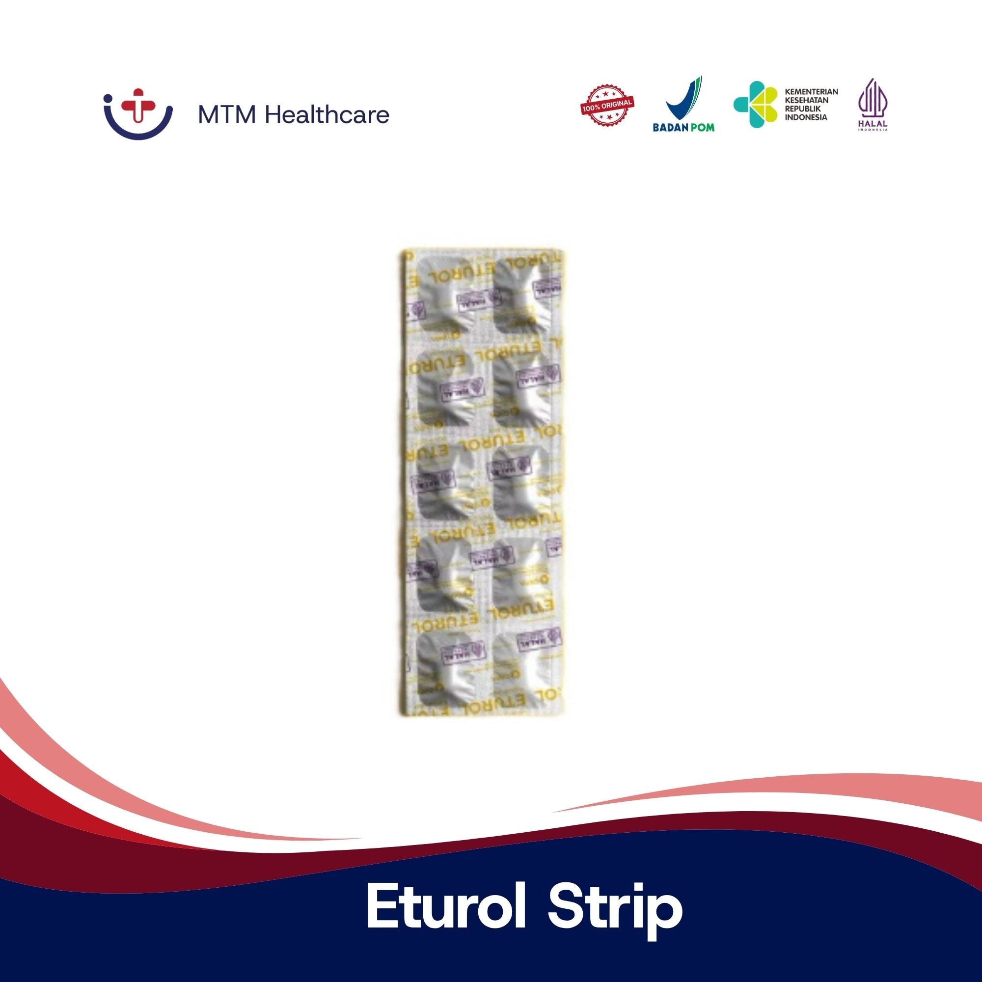 Eturol Strip 400IU Isi 10 Tablet Kapsul Vitamin E untuk Kulit