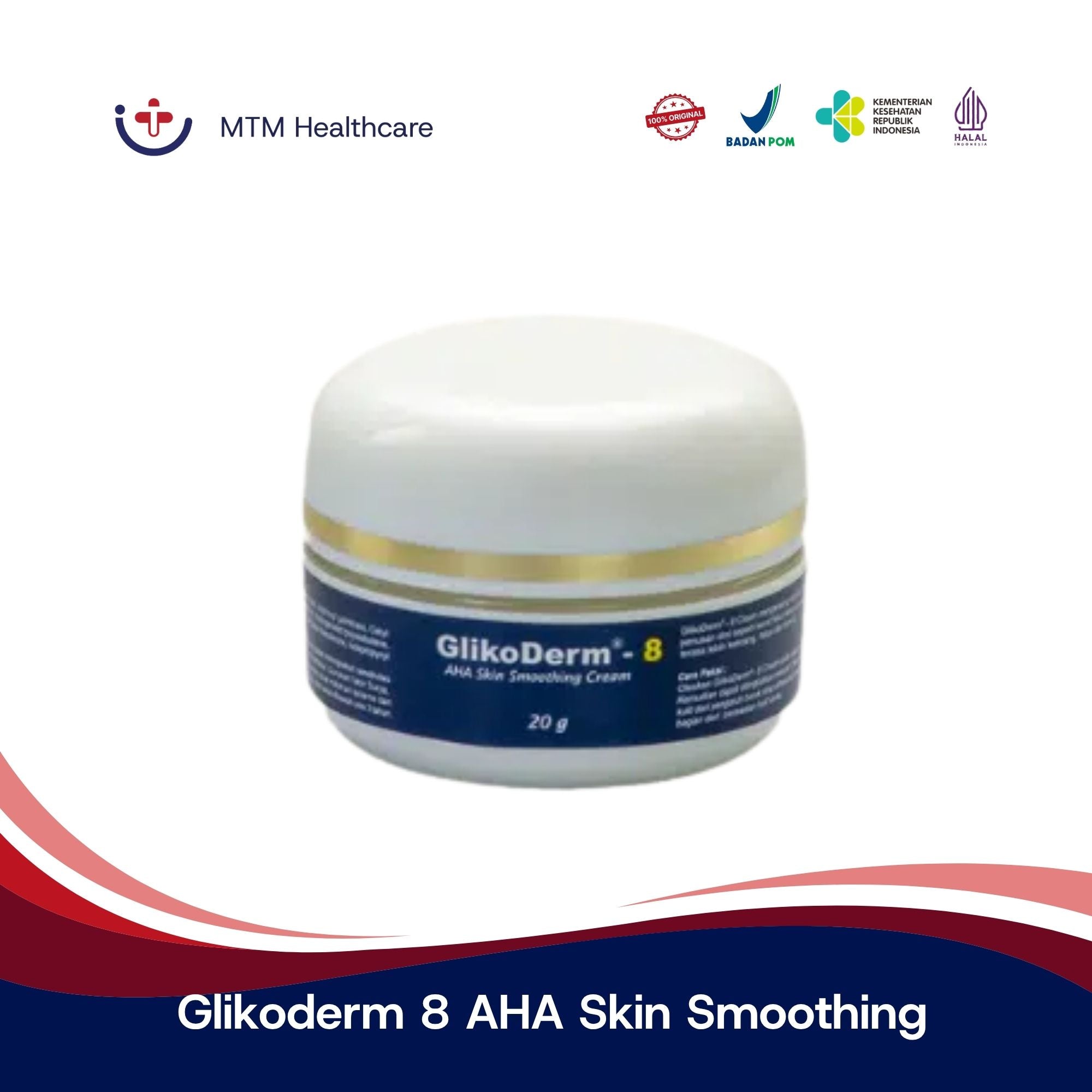 GLIKODERM 8 AHA SKIN SMOOTHING CREAM POT 20 GRAM