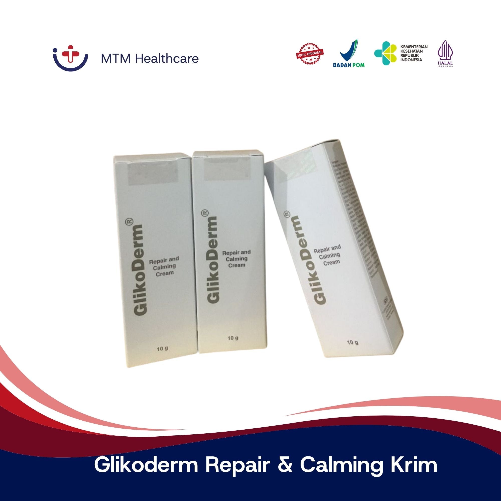 Glikoderm Repair & Calming Krim 10Gr Untuk Kulit Iritasi