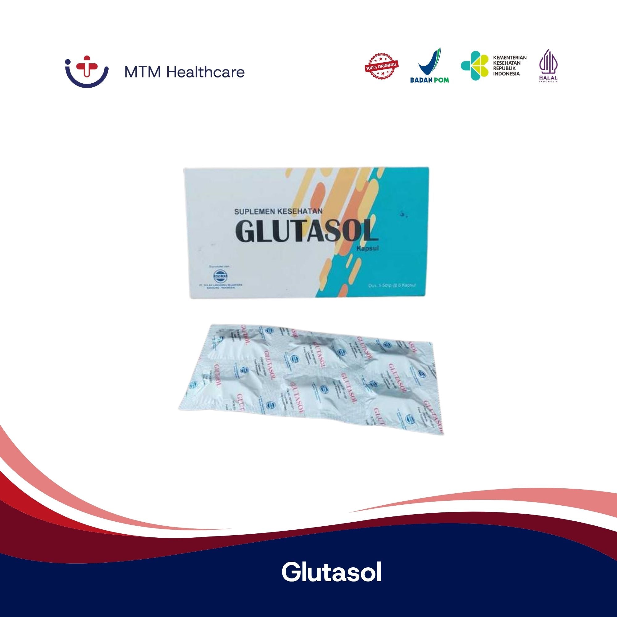 Glutasol Box Isi 30 Tablet Vitamin Suplemen