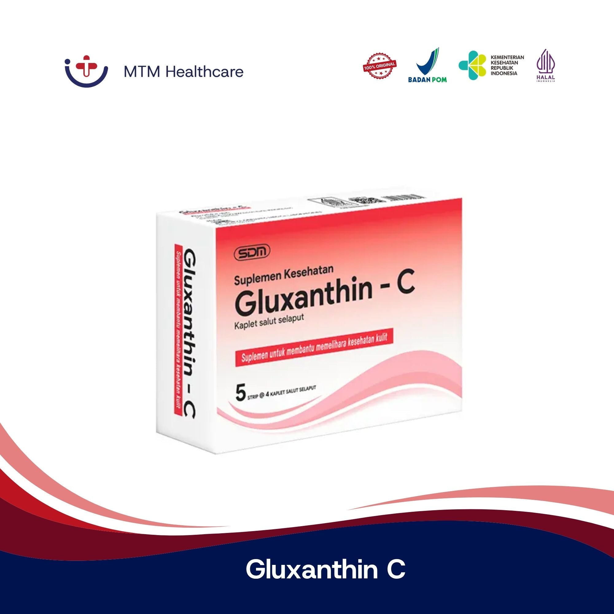 Gluxanthin C Vitamin Box Isi 20 Tablet / Kaplet