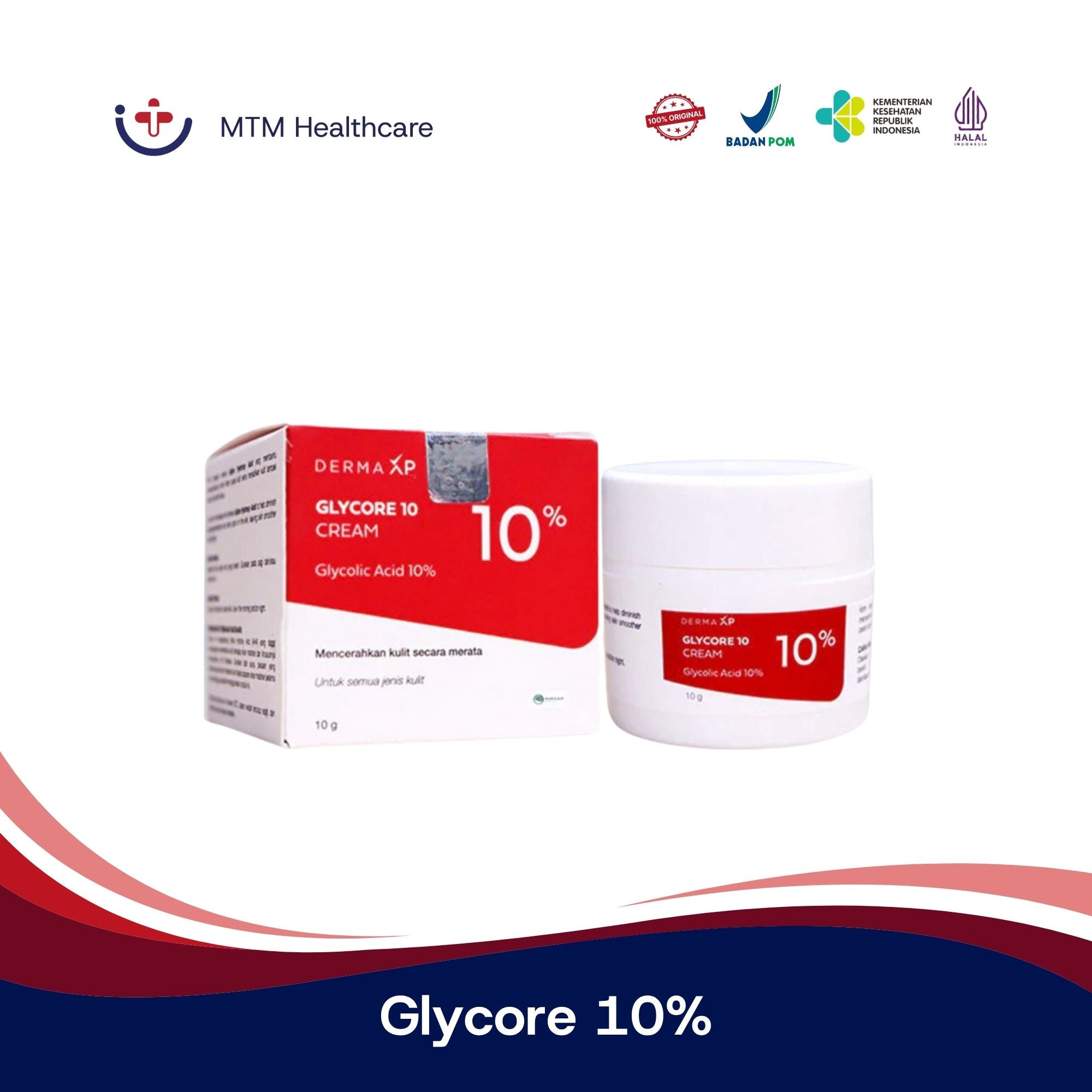 Glycore 10% Cream 10Gram Mencerahkan Kulit