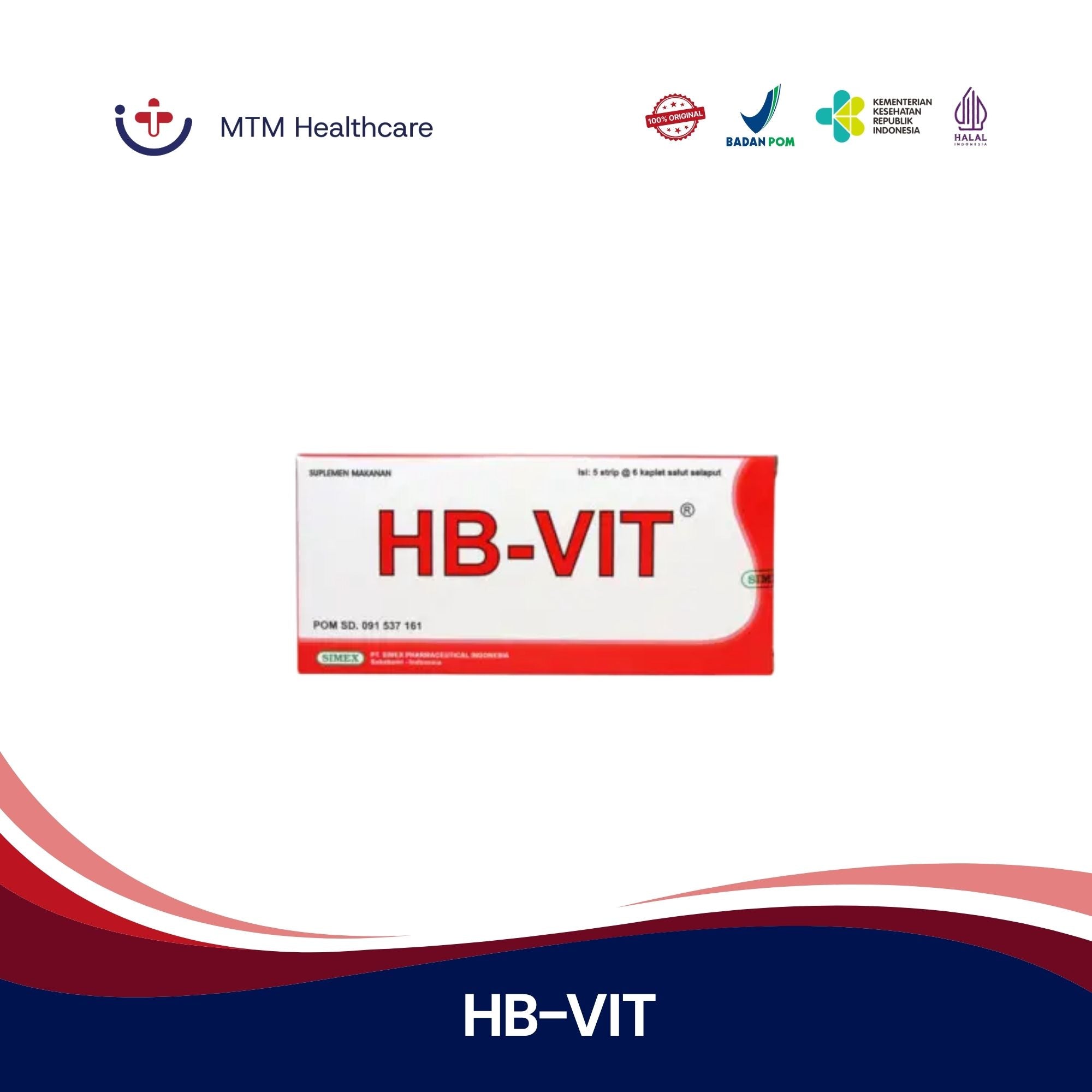 HB-VIT Box Isi 30 Tablet Vitamin Suplemen