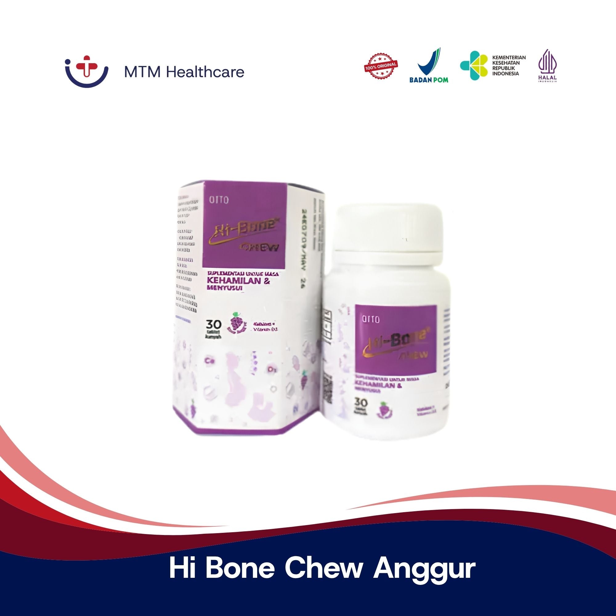 Hi Bone Chew Anggur Vitamin Suplemen