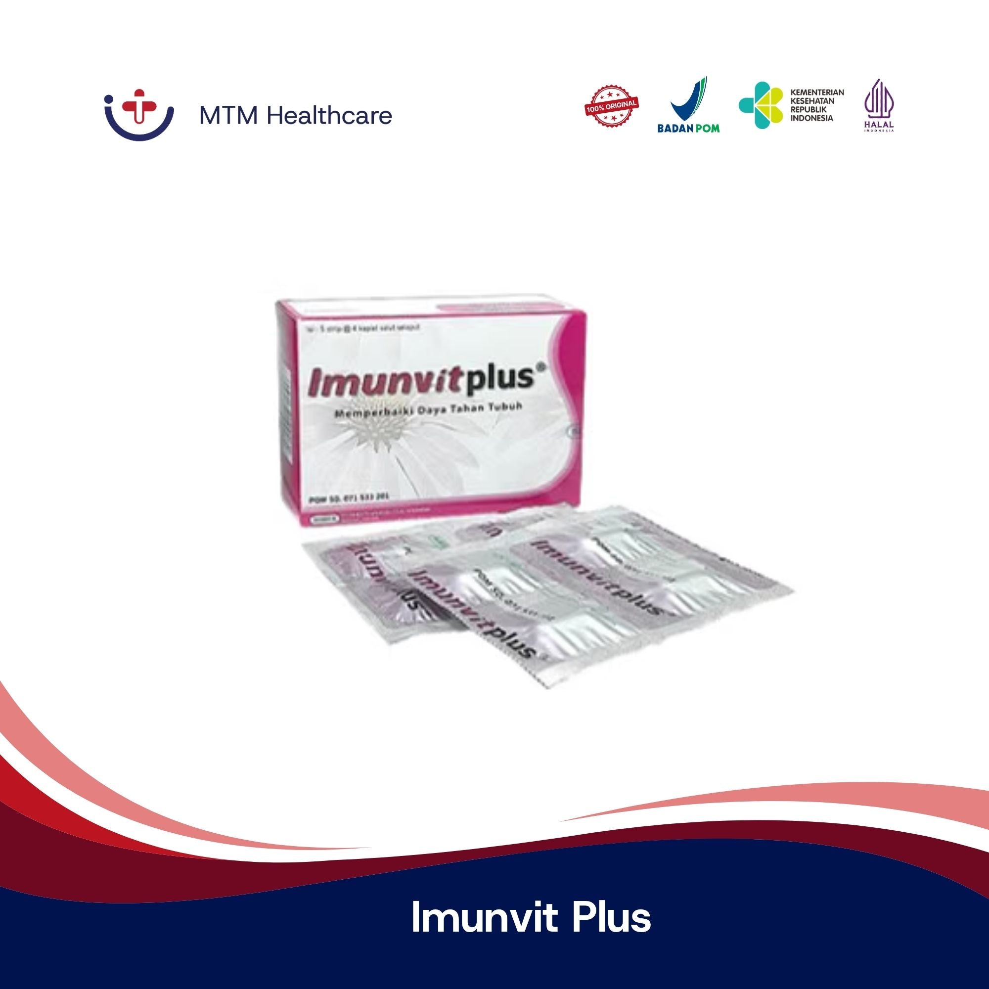 Imunvit Plus Box Isi 20 Tablet Vitamin Suplemen