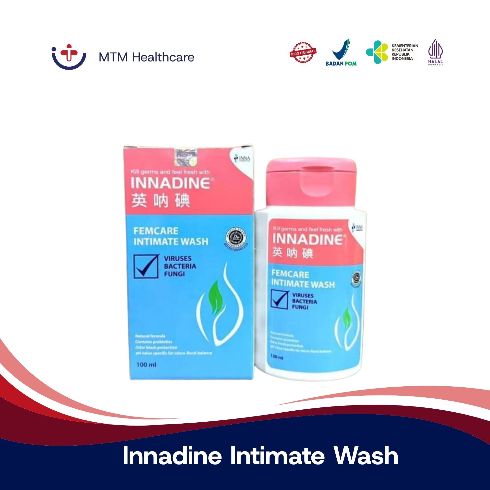 Innadine Femcare Intimate Wash 100Ml