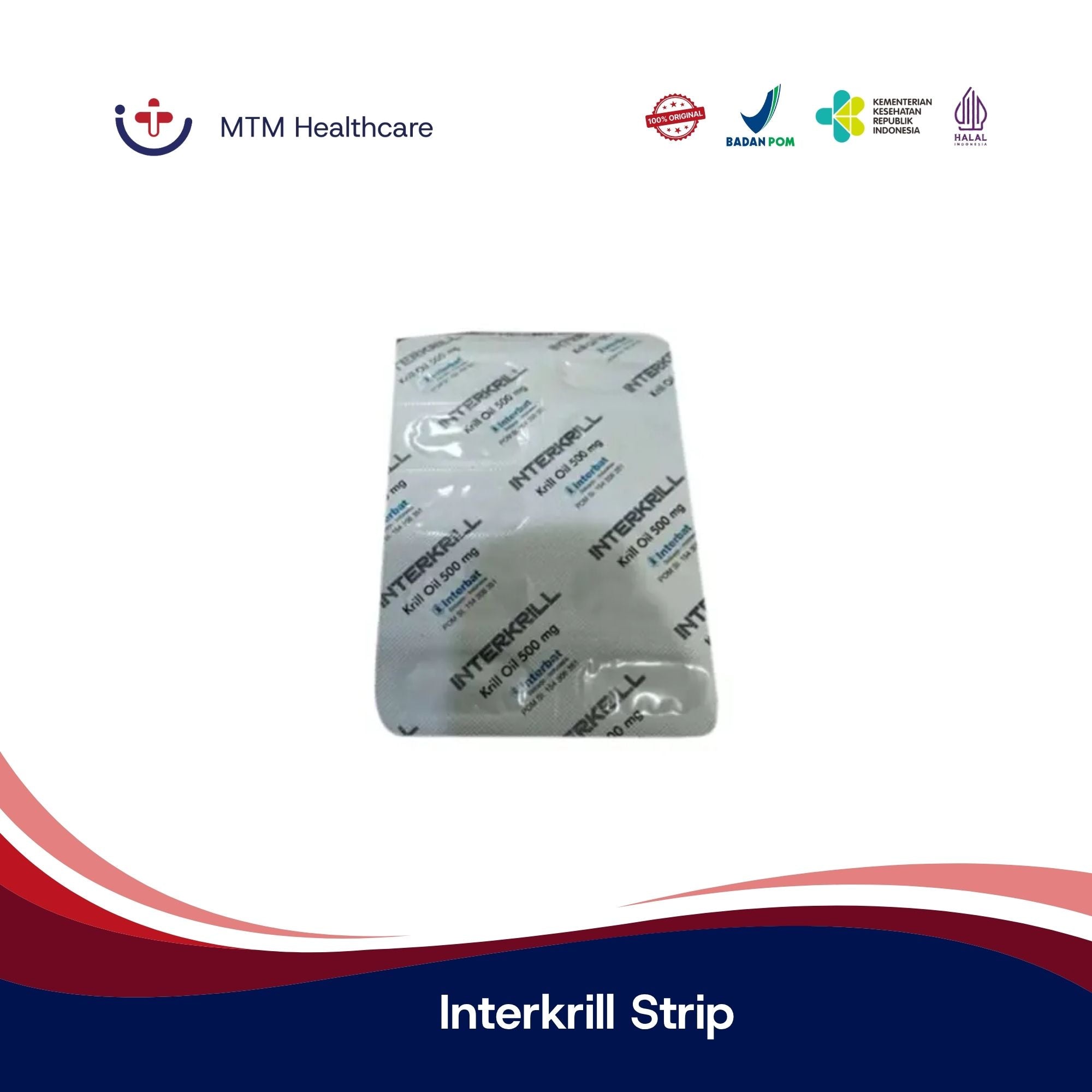 Interkrill Strip isi 10 Tablet Kapsul Vitamin Suplemen