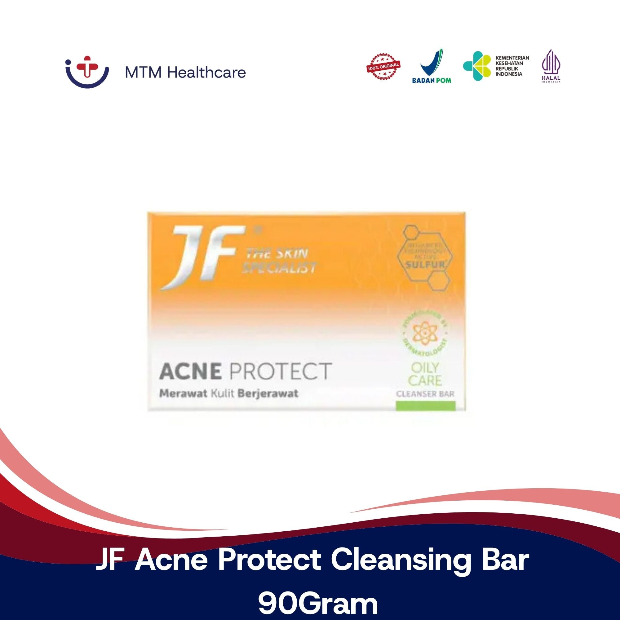 JF Acne Protect Cleansing Bar 90Gram