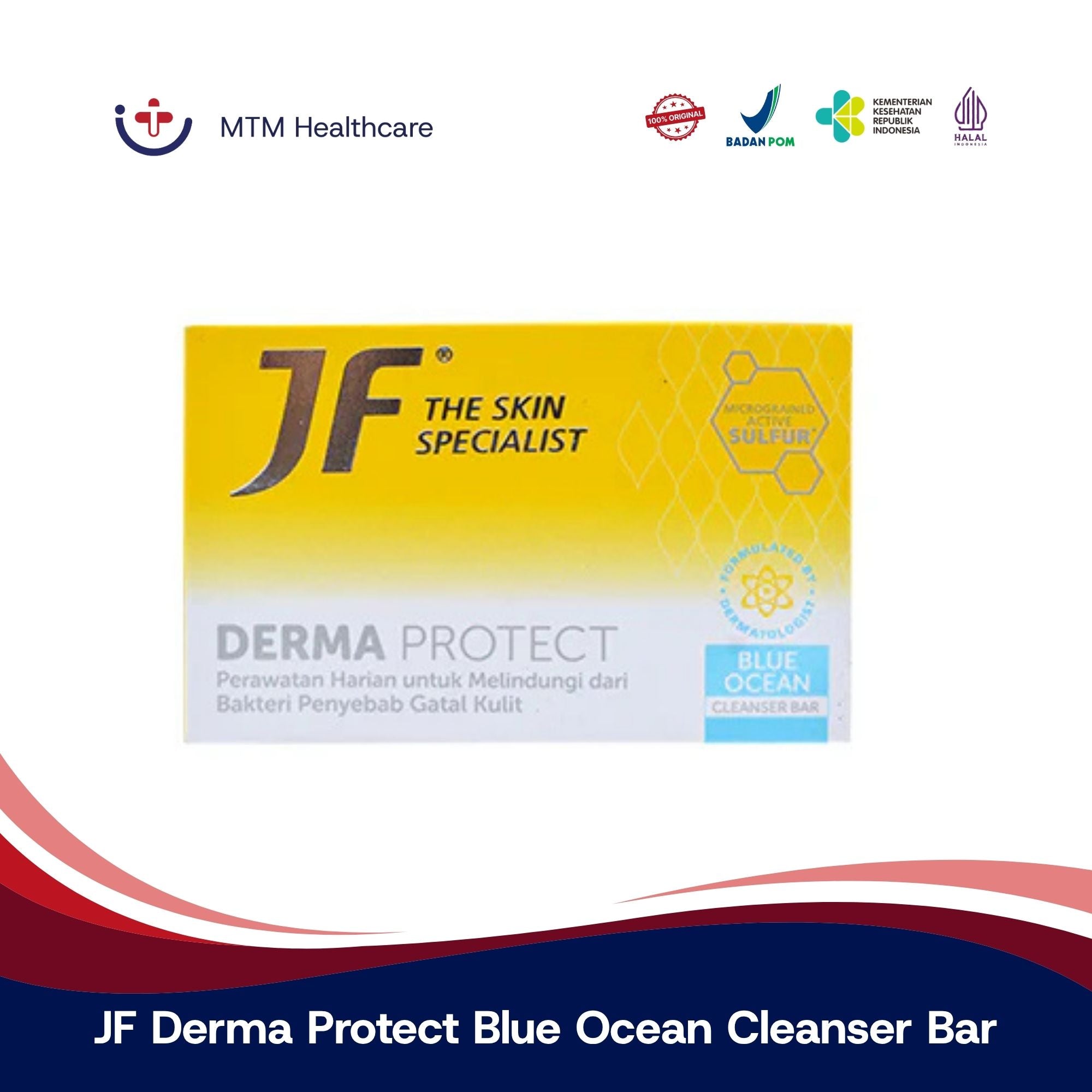 JF Derma Protect Blue Ocean Cleanser Bar 90Gram