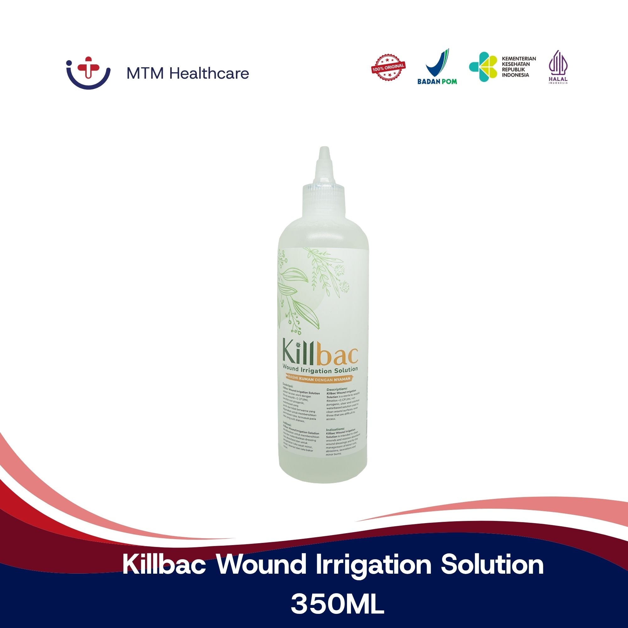 Killbac Wound Irrigation Solution 350ML