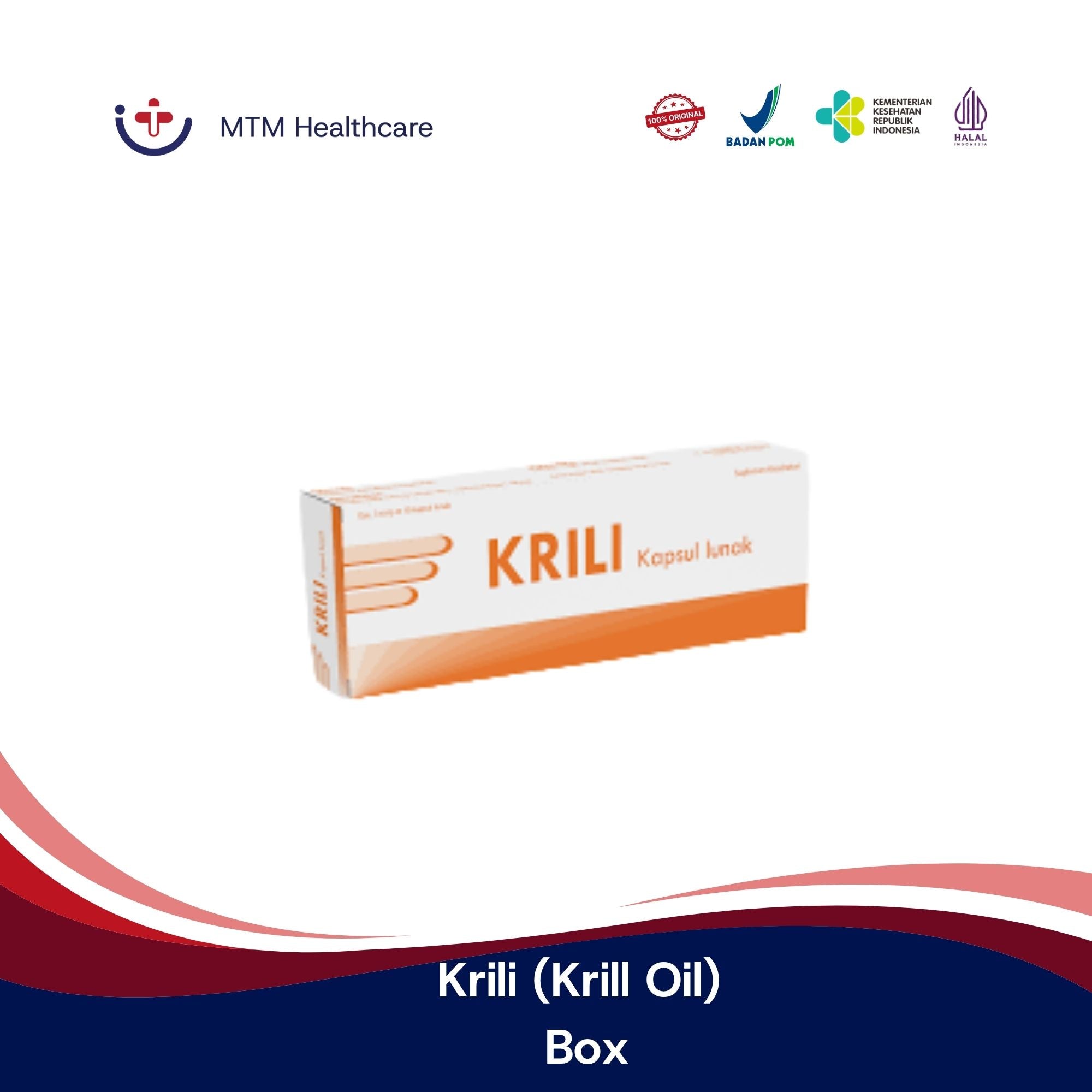 Krili (Krill Oil) Box Isi 30 Tablet / Kapsul Escolab Dipa