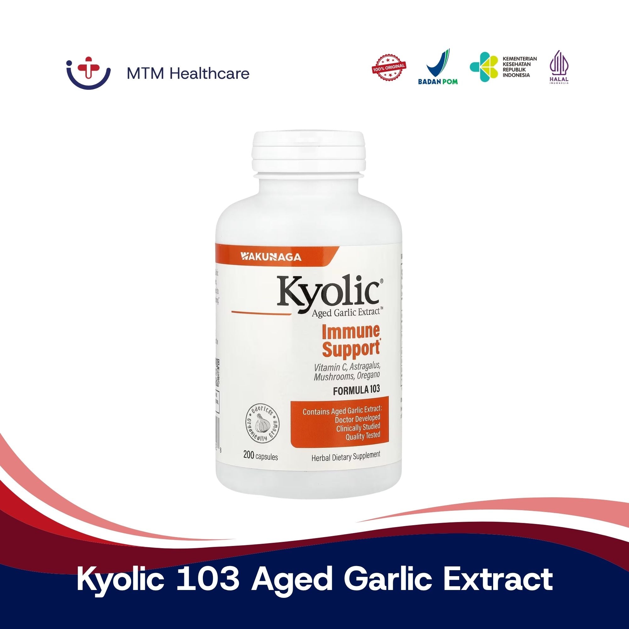 Kyolic 103 Aged Garlic Extract Vitamin C BPOM Multivitamin