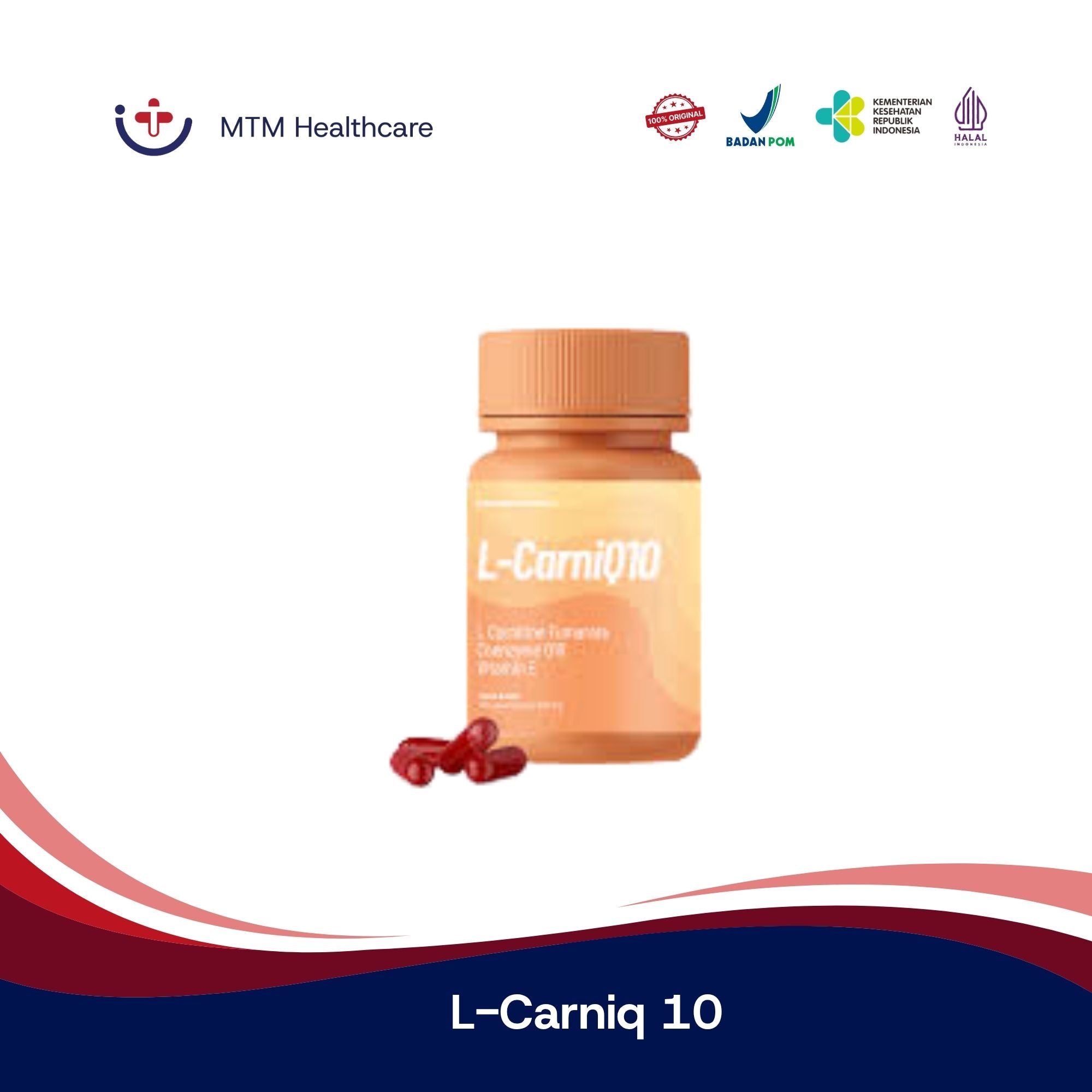 L-Carniq 10 Botol Isi 30 Tablet Vitamin Suplemen