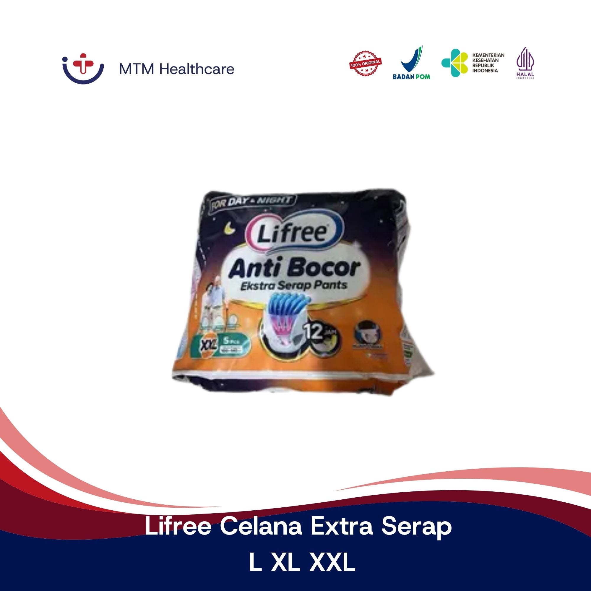 Lifree Celana Extra Serap L XL XXL Kemasan Ball