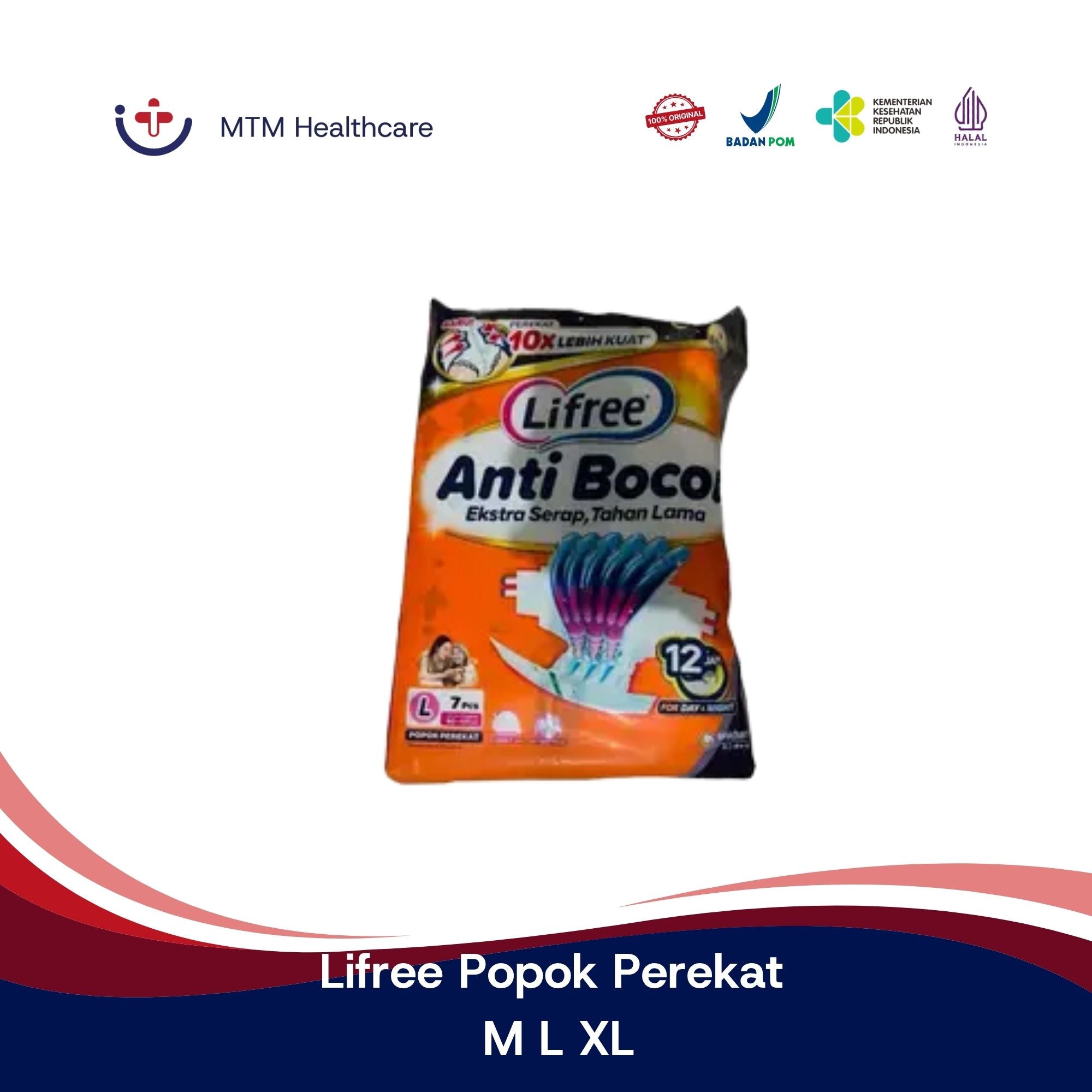 Lifree Popok Perekat M L XL Kemasan Ball