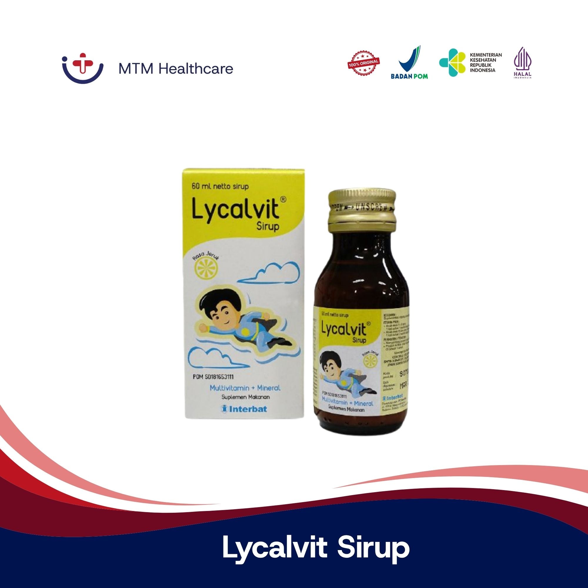 Lycalvit Sirup Botol 60ML Vitamin Suplemen