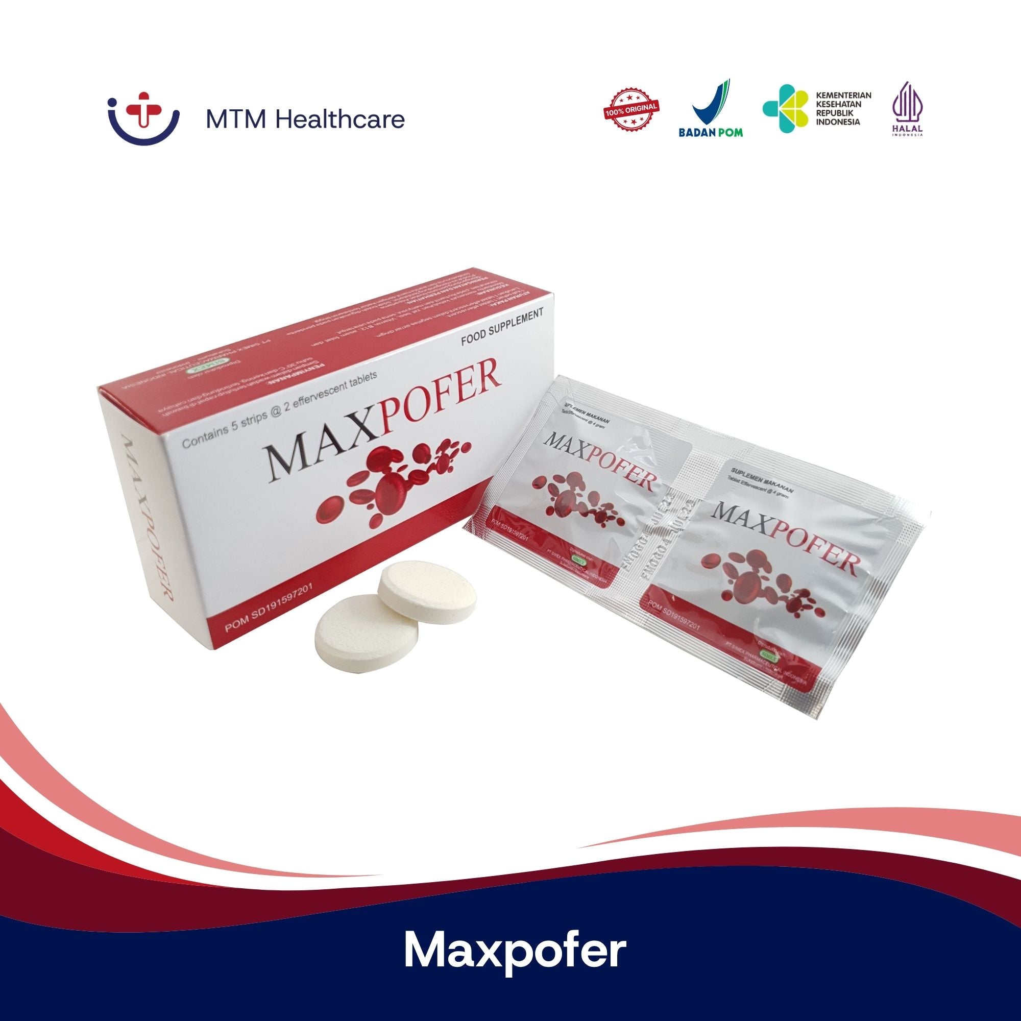 MAXPOFER BOX 10 TABLET EFFERVESENT