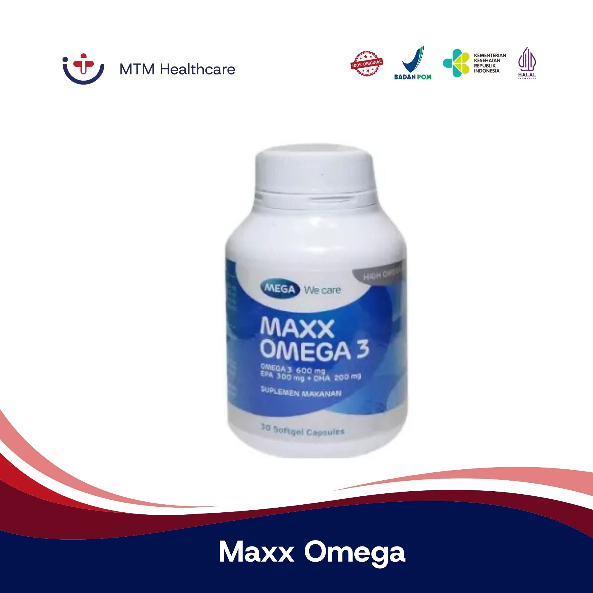 Mega We Care Maxx Omega 3 Isi 30 Tablet Vitamin Suplemen