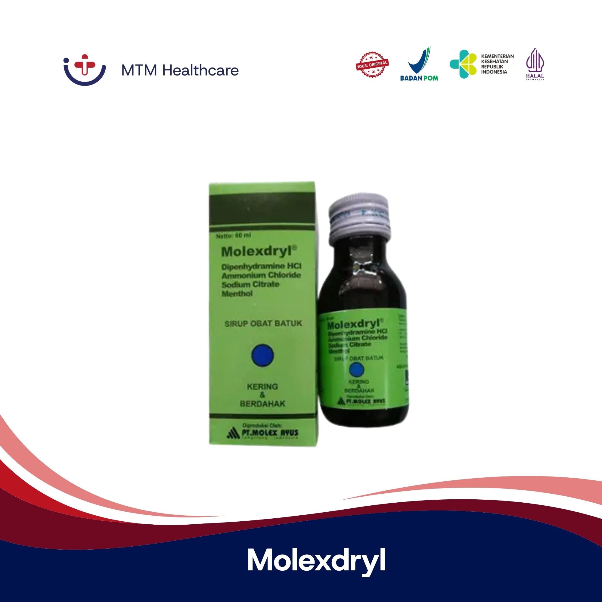 Molexdryl Botol Isi 60ML Obat Batuk