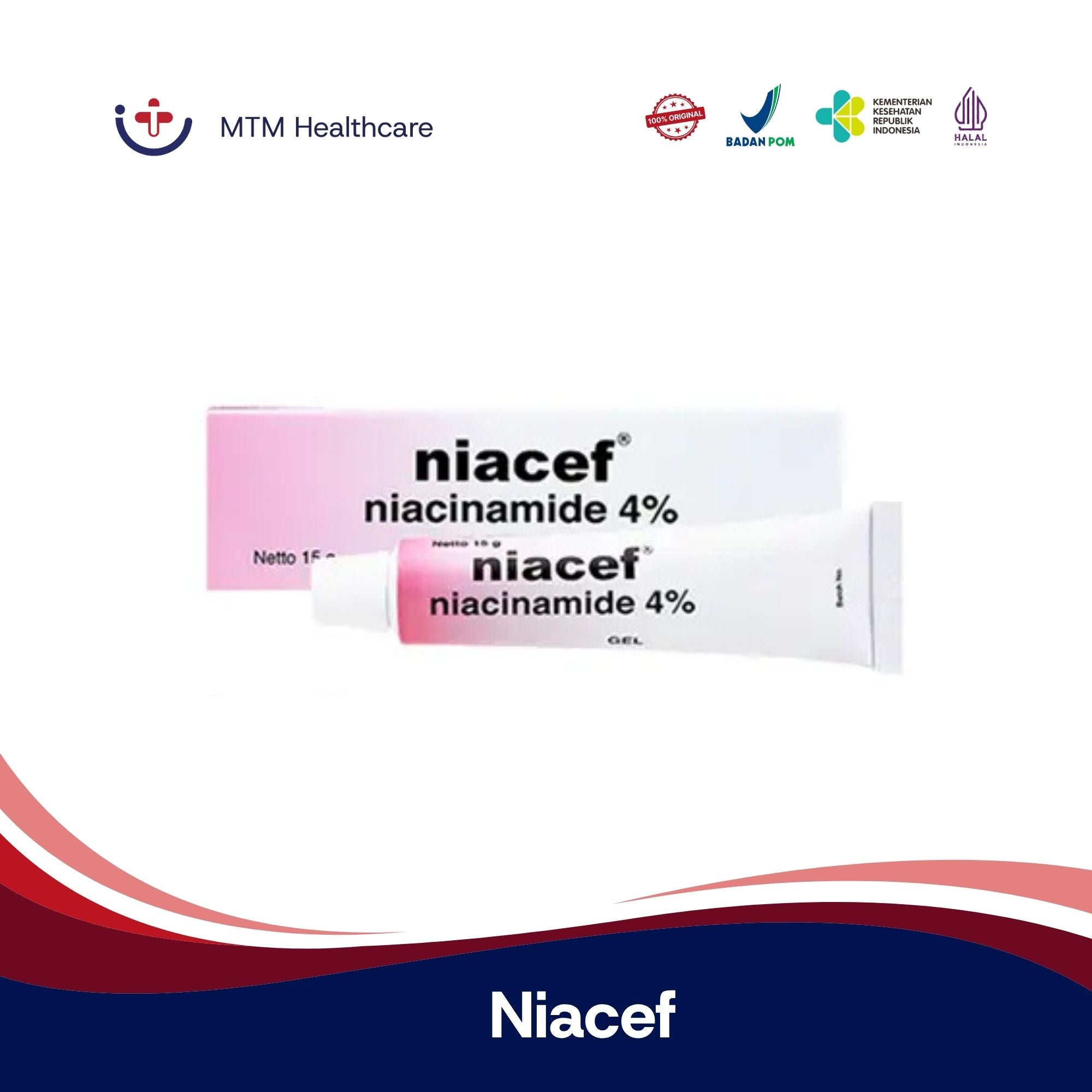 Niacef Niacinamide Gel ISI 15 GRAM TUBE OBAT JERAWAT