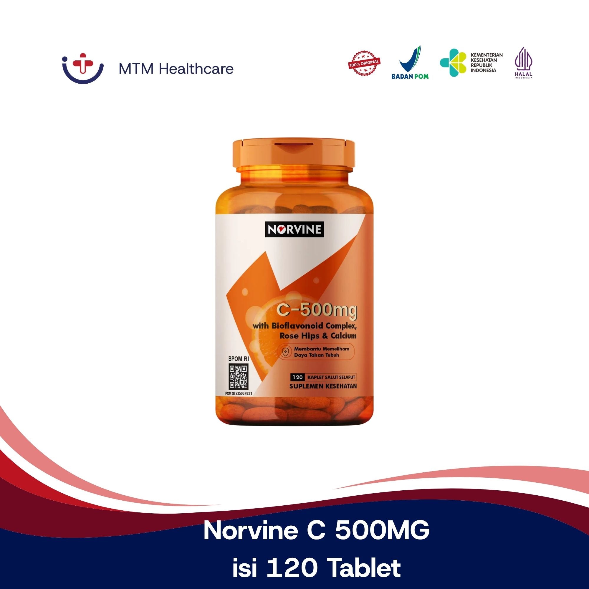 Norvine C 500MG Isi 120 Tablet Suplemen Kesehatan