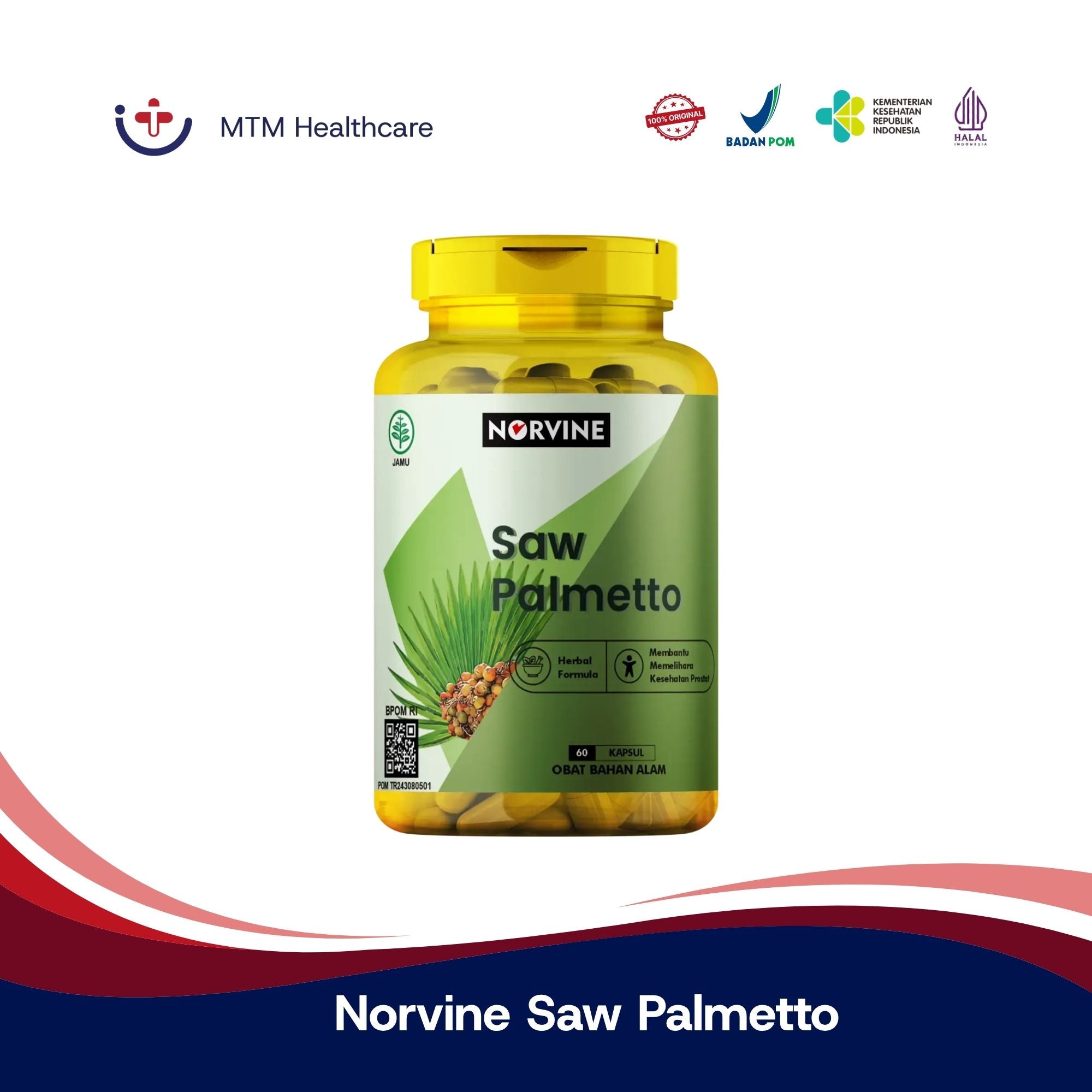 Norvine Saw Palmetto Botol Isi 60 Tablet