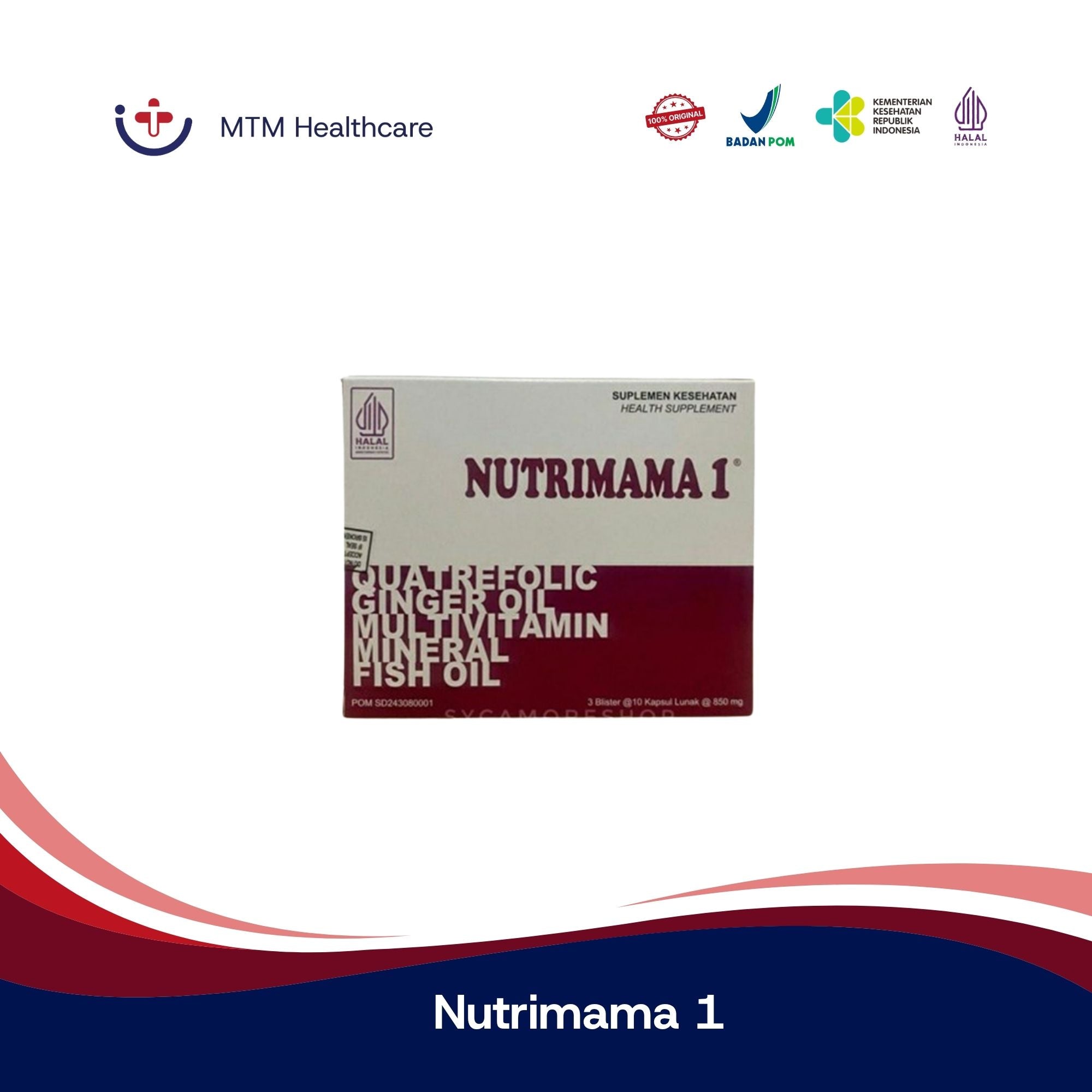 Nutrimama 1 Strip Isi 10 Tablet Vitamin Suplemen