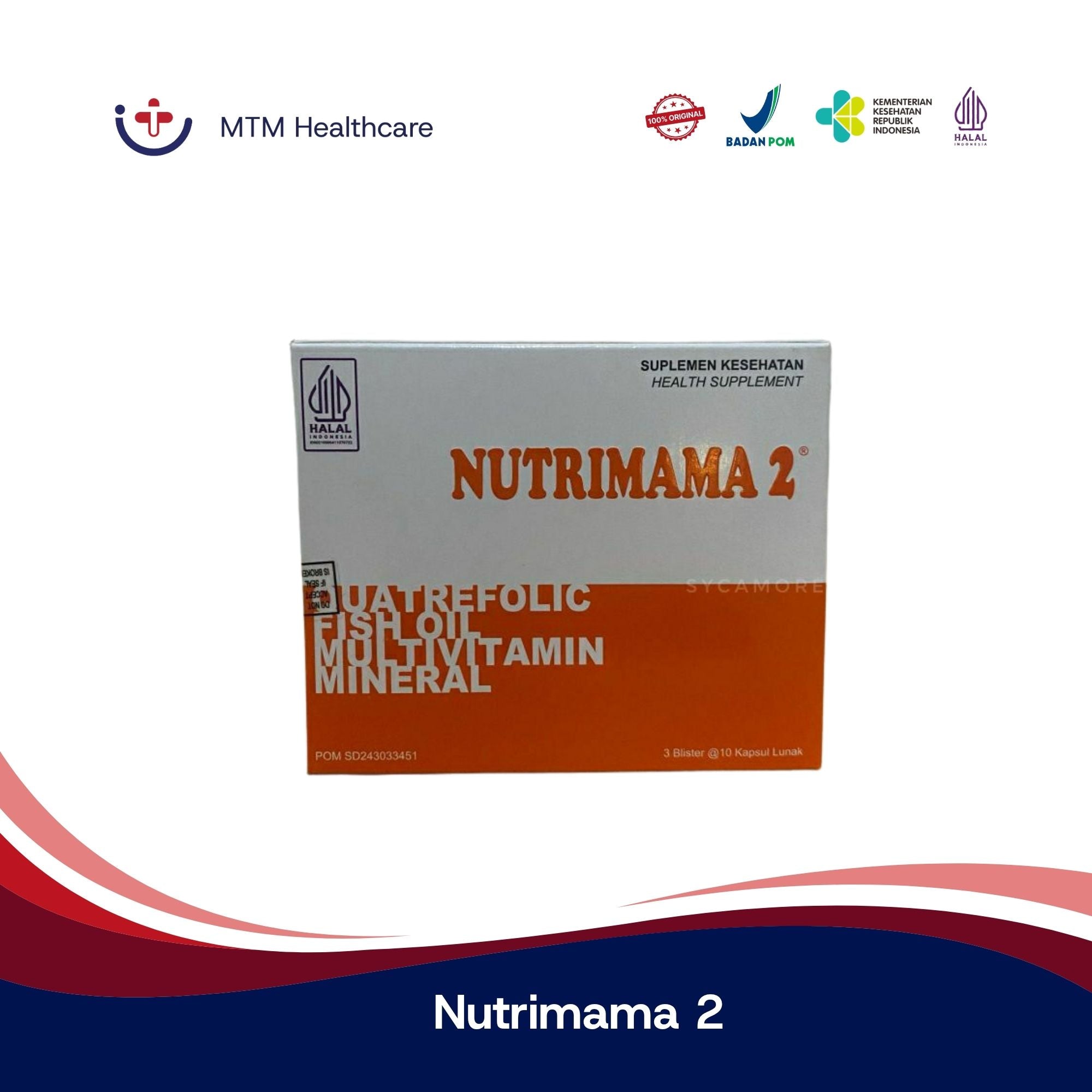 Nutrimama 2 Strip Isi 10 Tablet Vitamin Suplemen