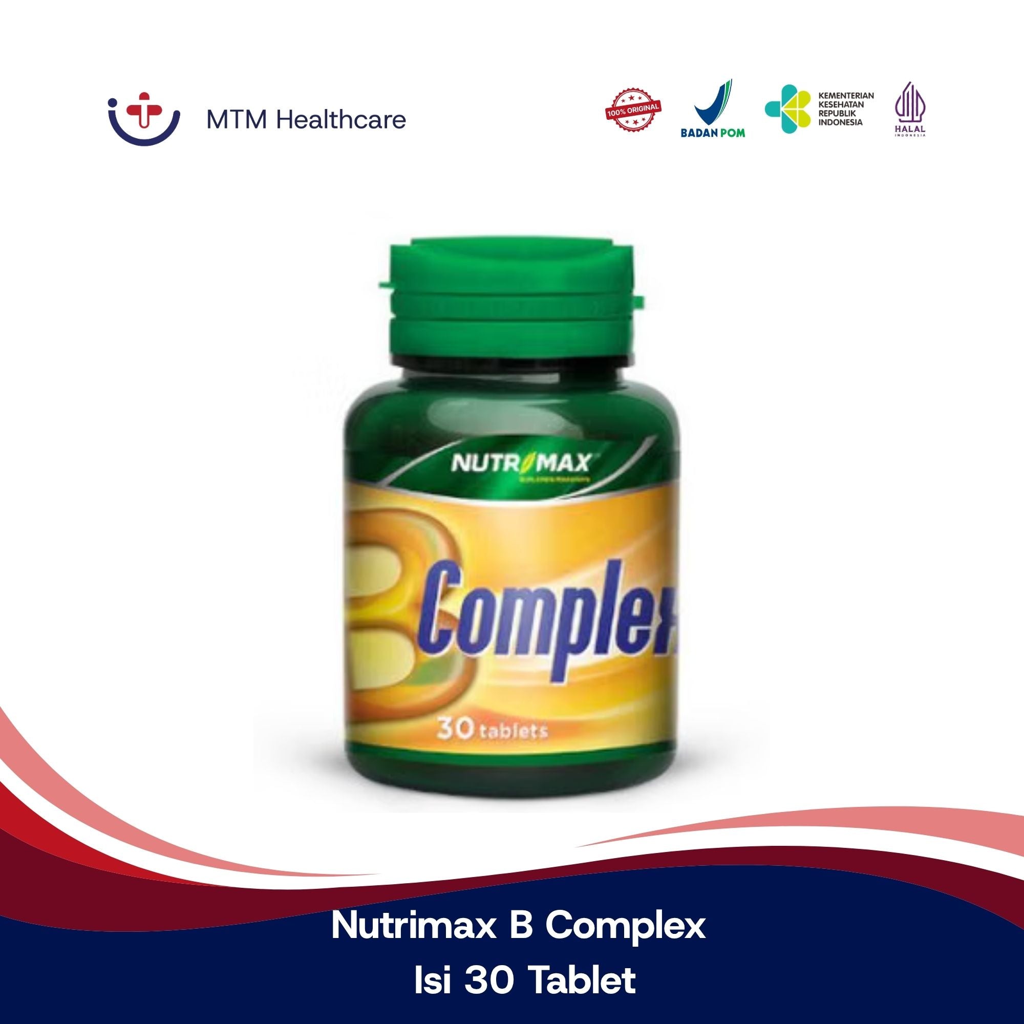Nutrimax B Complex Isi 30 Tablet Vitamin Suplemen