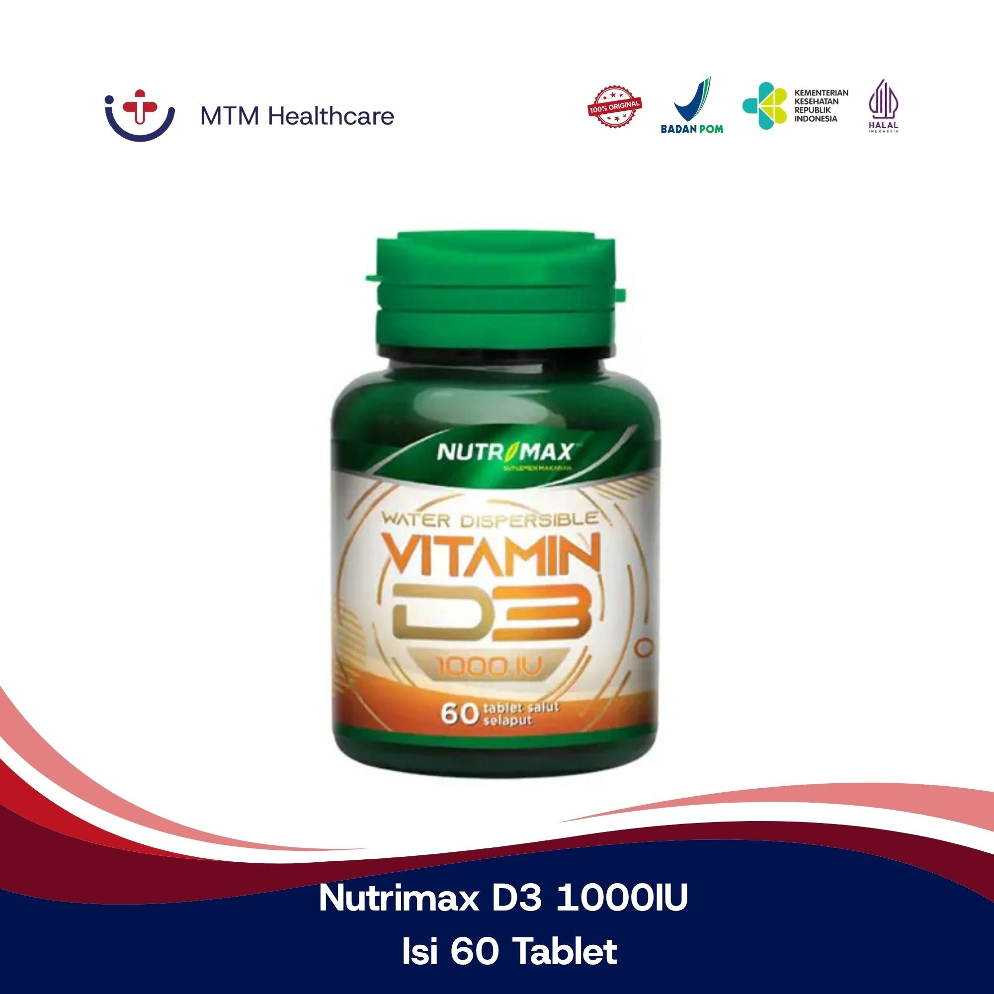 Nutrimax D3 1000IU Isi 60 Tablet Vitamin Suplemen