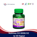 Nutrimax D3 800IU K2 Isi 30 Kapsul Vitamin Suplemen