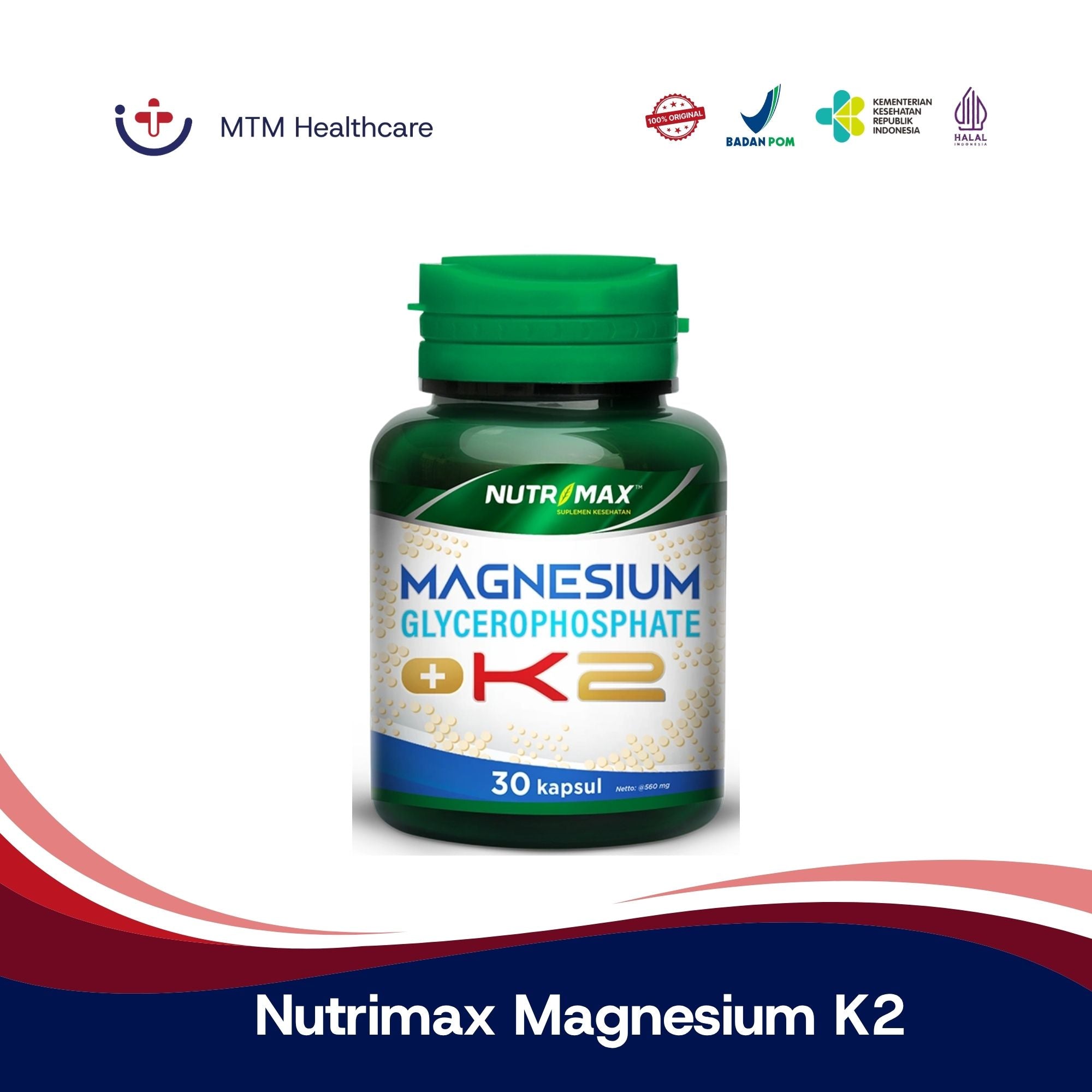 Nutrimax Magnesium K2 Isi 30 Tablet Vitamin Suplemen