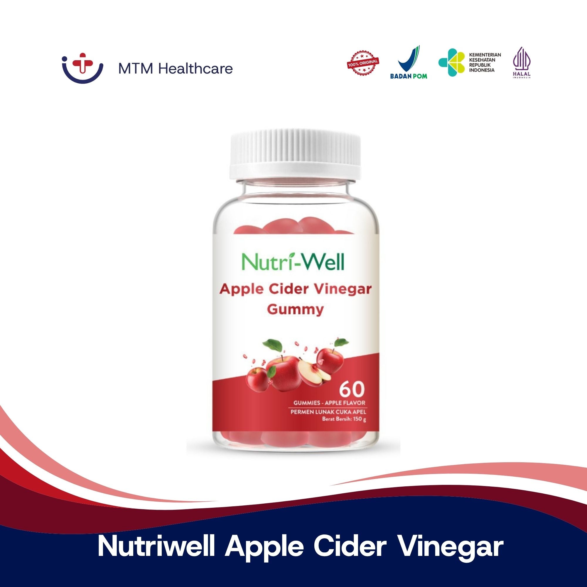 Nutriwell Apple Cider Vinegar Gummy isi 60