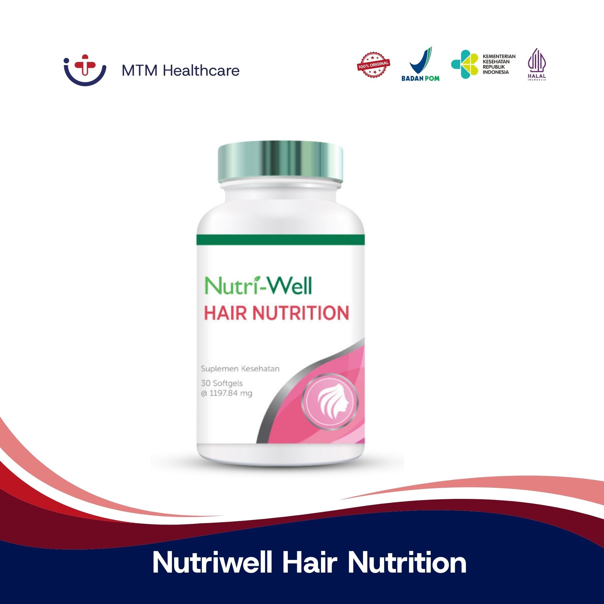 Nutriwell Hair Nutrition Isi 30 Softgels Vitamin Suplemen