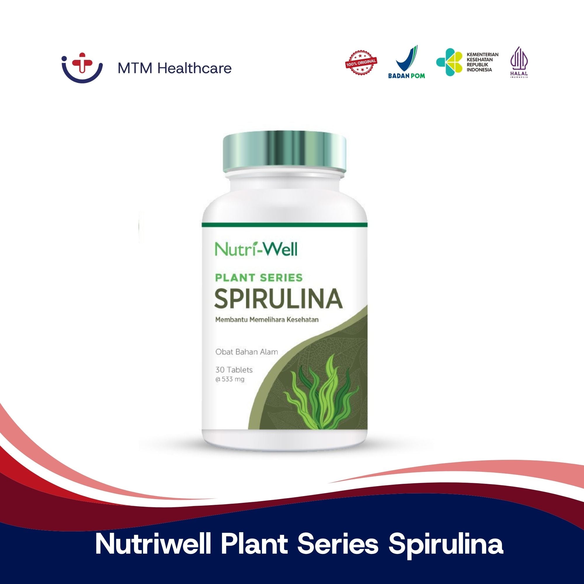 Nutriwell Plant Series Spirulina BPOM Vitamin Suplemen