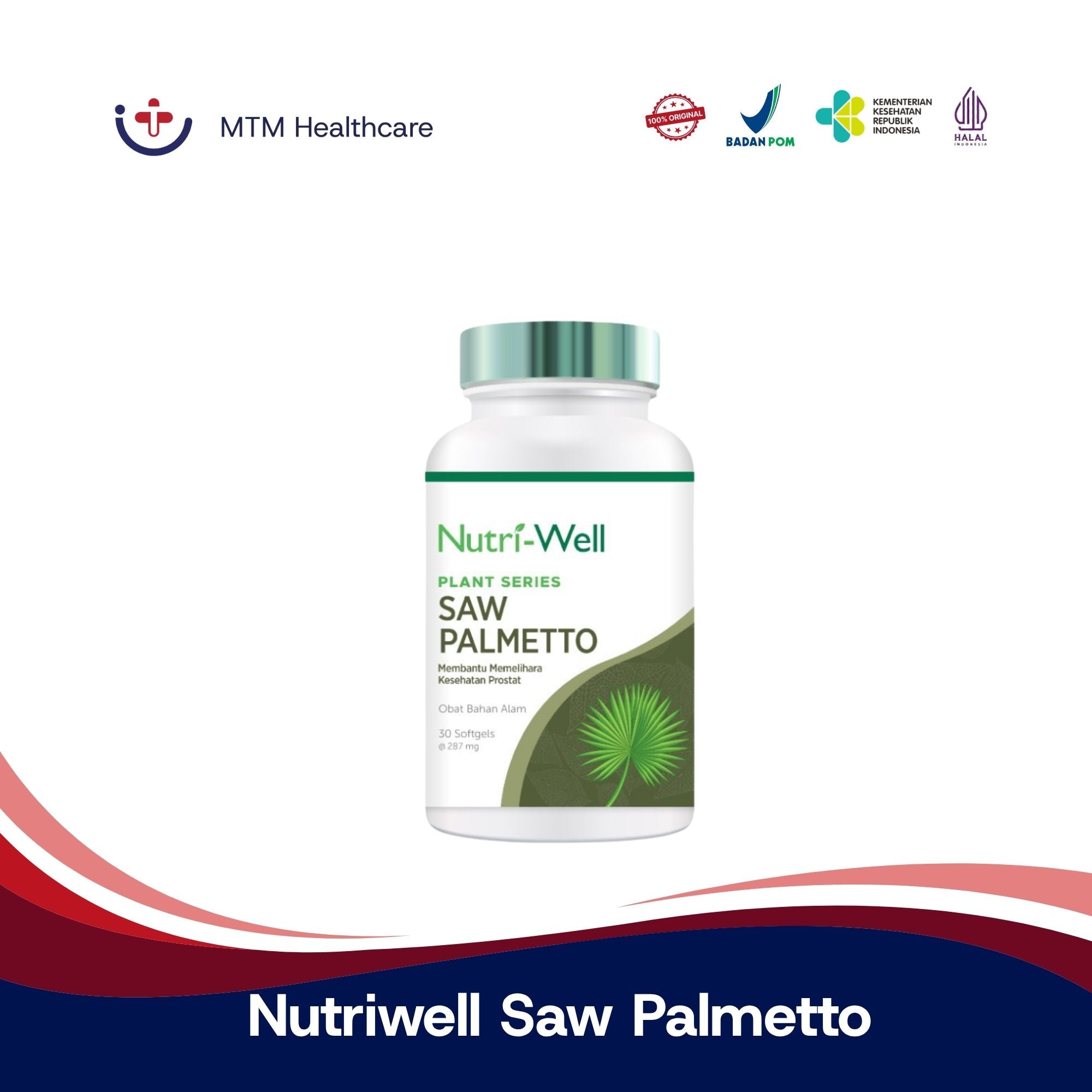 Nutriwell Plant Series Saw Palmetto Botol Isi 30